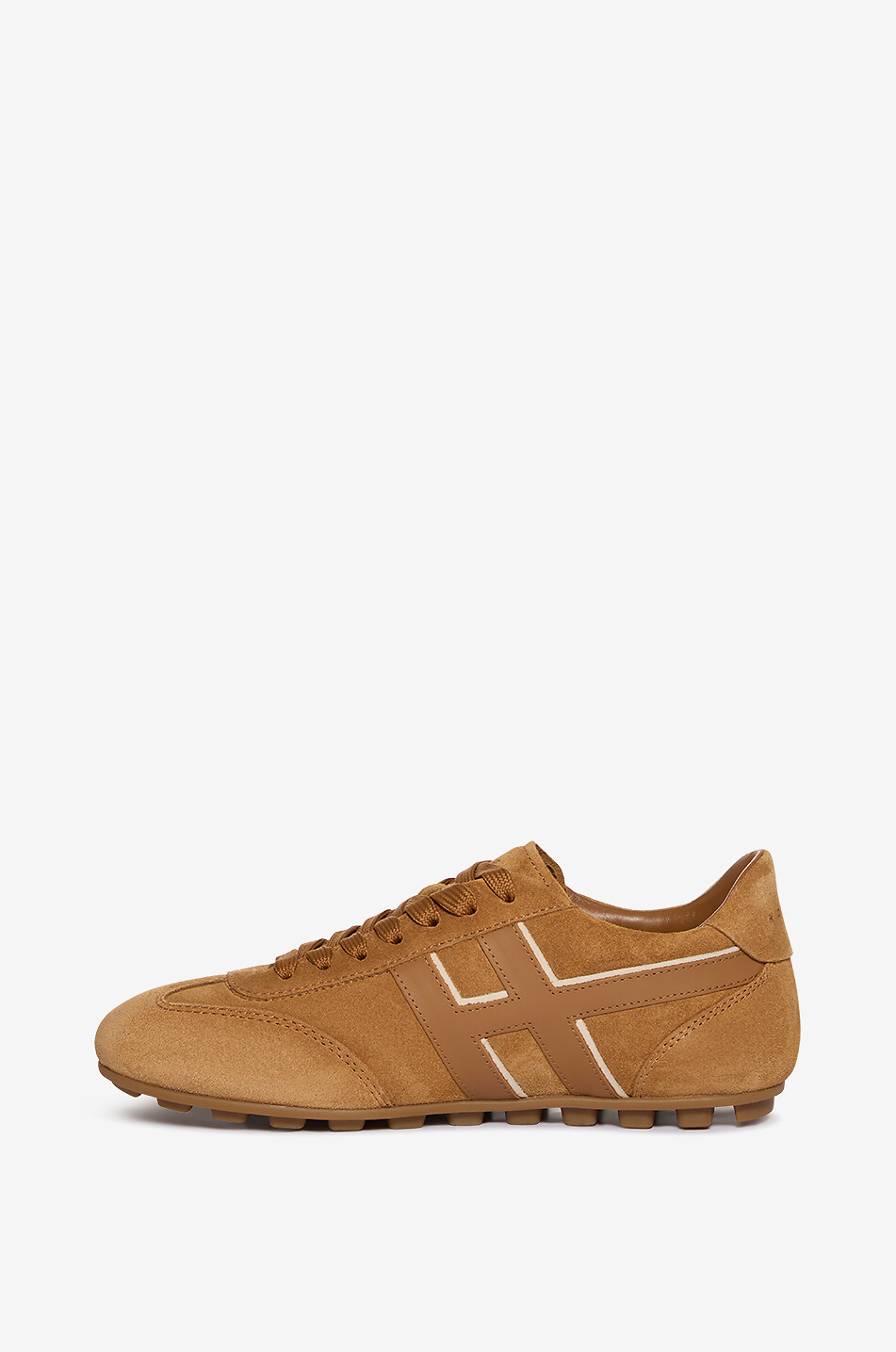 HOGAN Niedrige Schnürsneakers aus Veloursleder Hogan Olympia Damen KAMELFARBEN 3