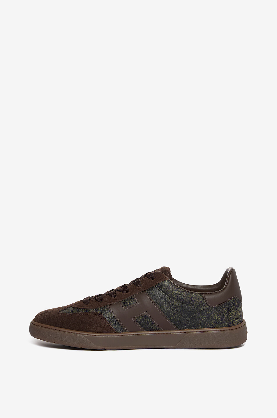 HOGAN Cool suede low-top sneakers Men DARK BROWN 3