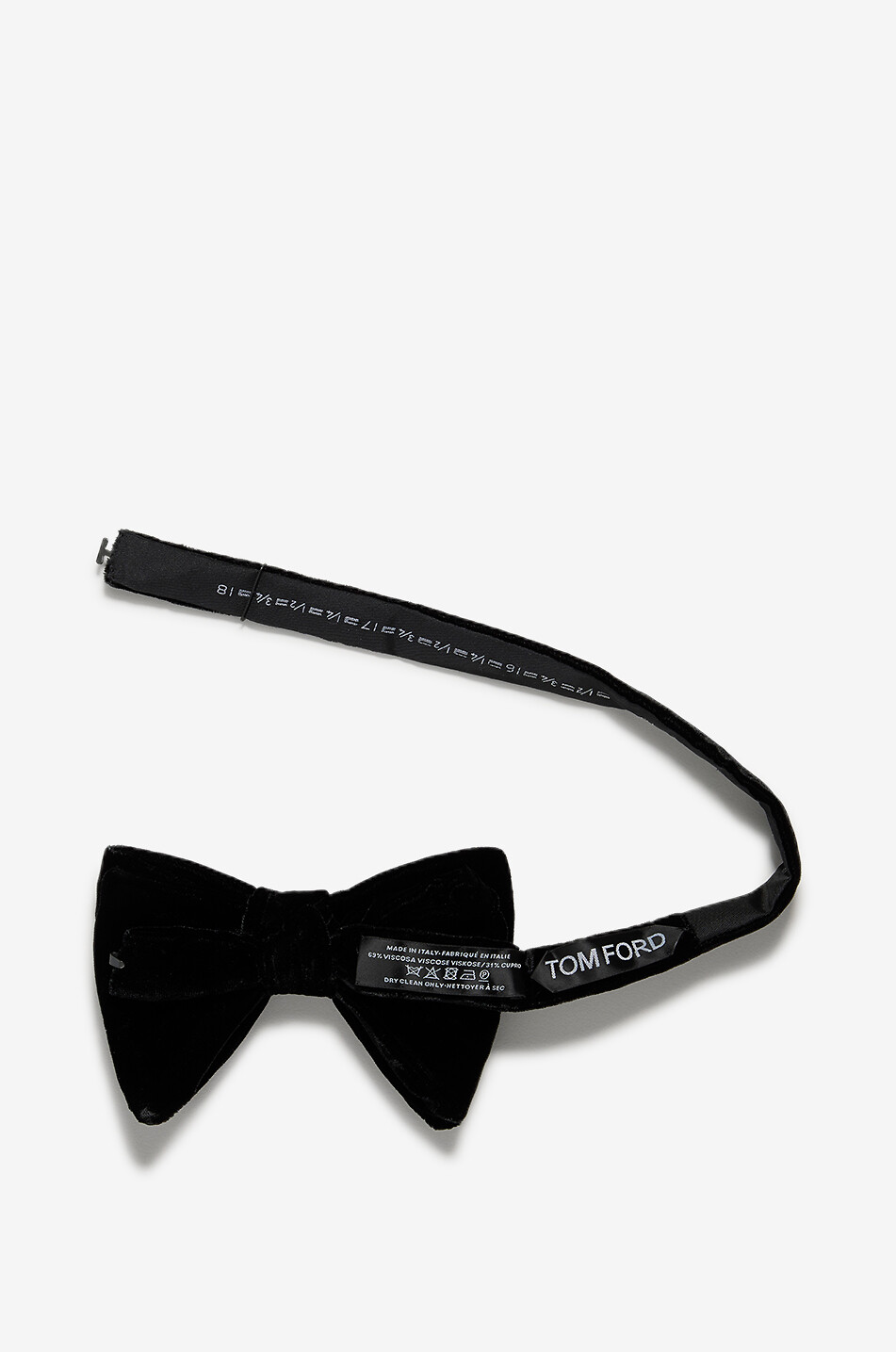 TOM FORD Viscose velvet bow tie Men BLACK 2