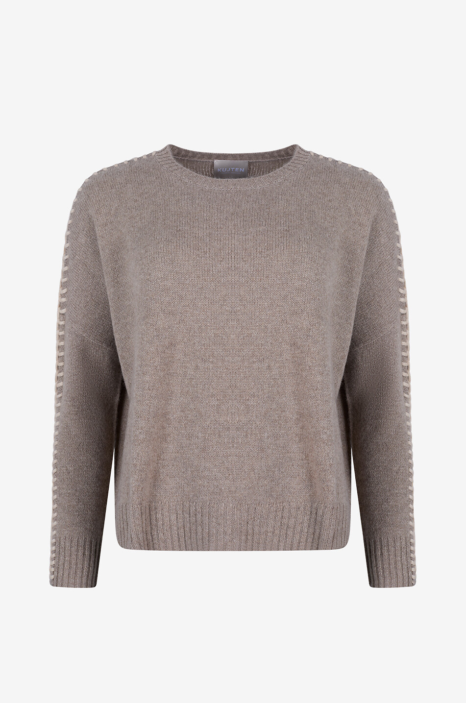 KUJTEN Pullover mit Rundhalsausschnitt aus Kaschmir Amea Damen [akeneo-beigefonce] 1