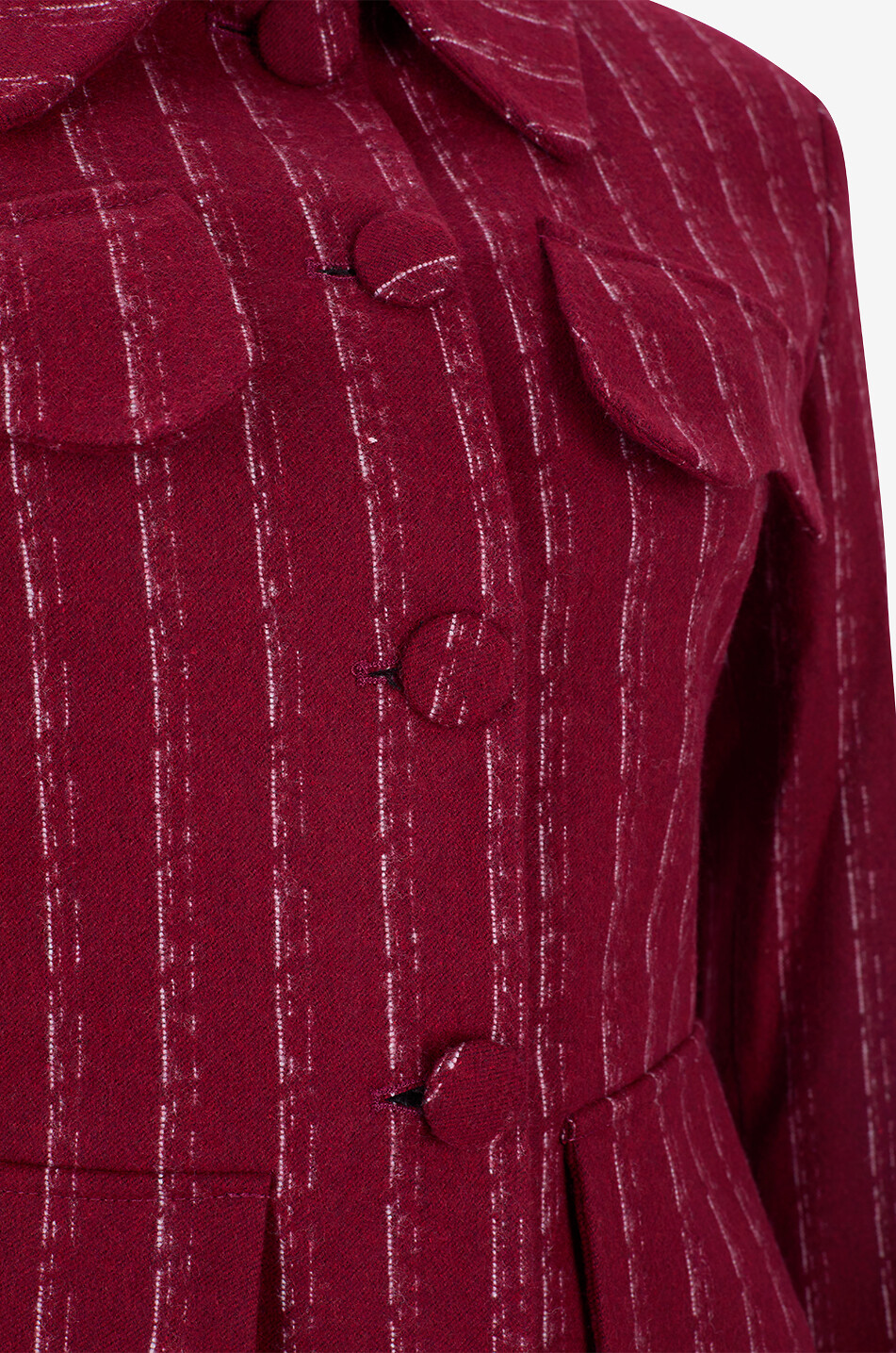 DESTREE Tamara Barre lightweight striped mixed wool jacket Women RED 3