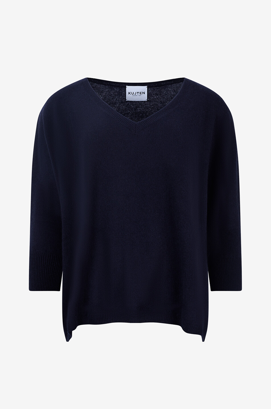 KUJTEN Minie cashmere V-neck oversized jumper Women DARK BLUE 1