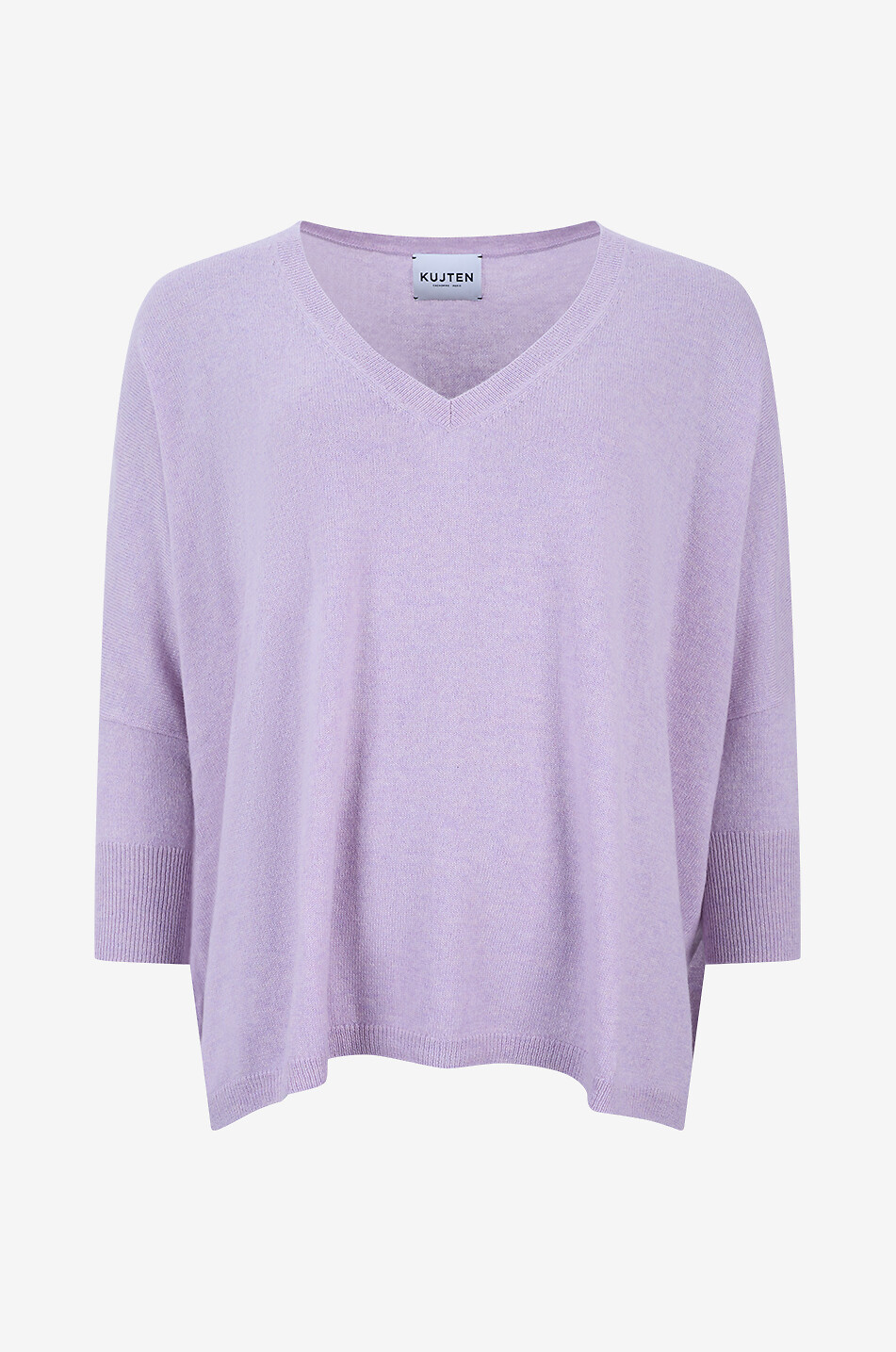 KUJTEN Minie cashmere V-neck oversized jumper Women LIGHT PURPLE 1
