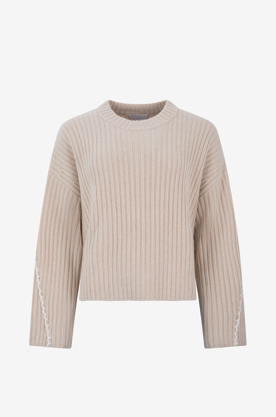 Gerippter Kaschmirpullover mit Rundhalsausschnitt Ilana