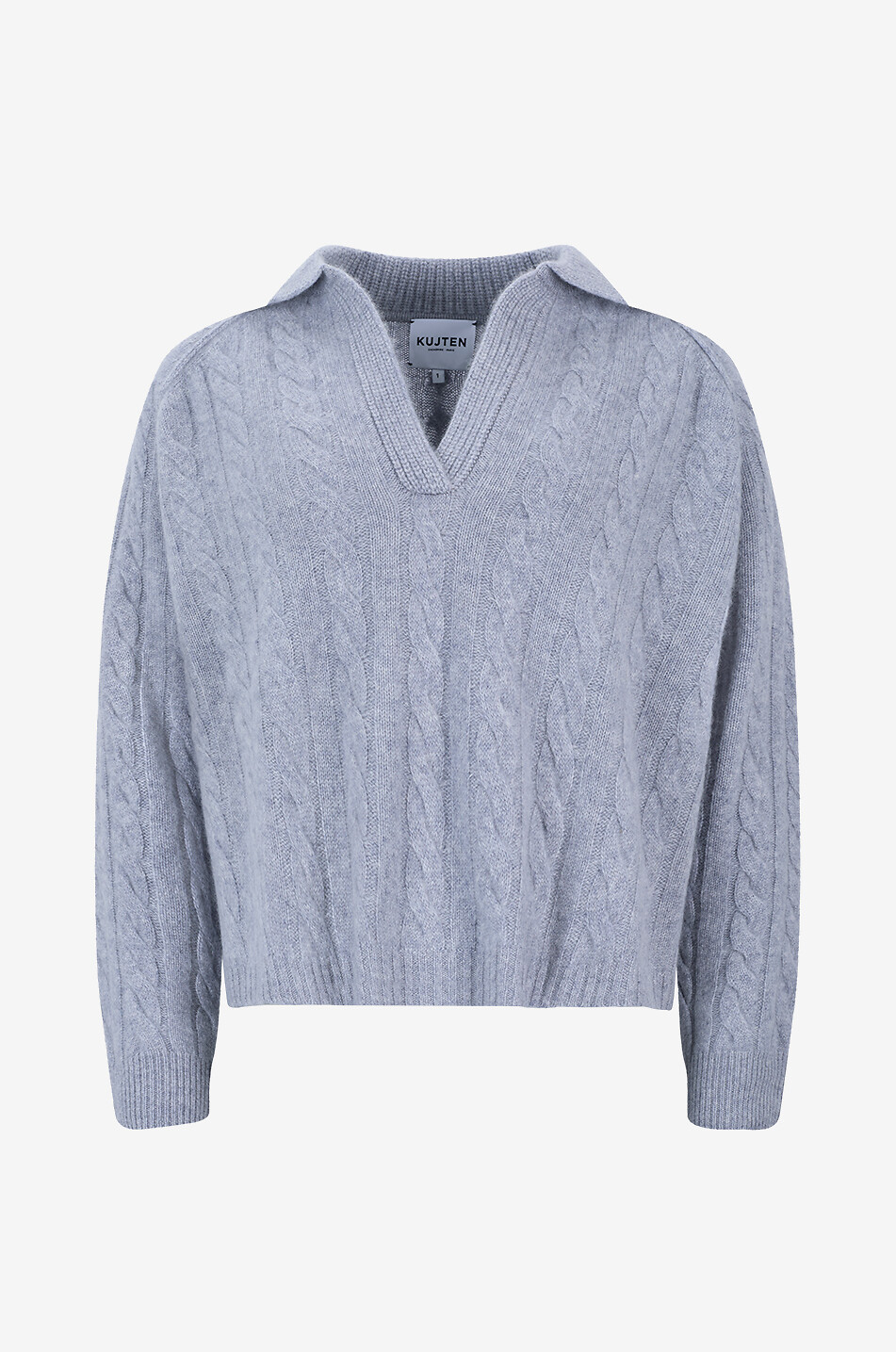Aenora Cable cashmere cable-knit polo-neck jumper