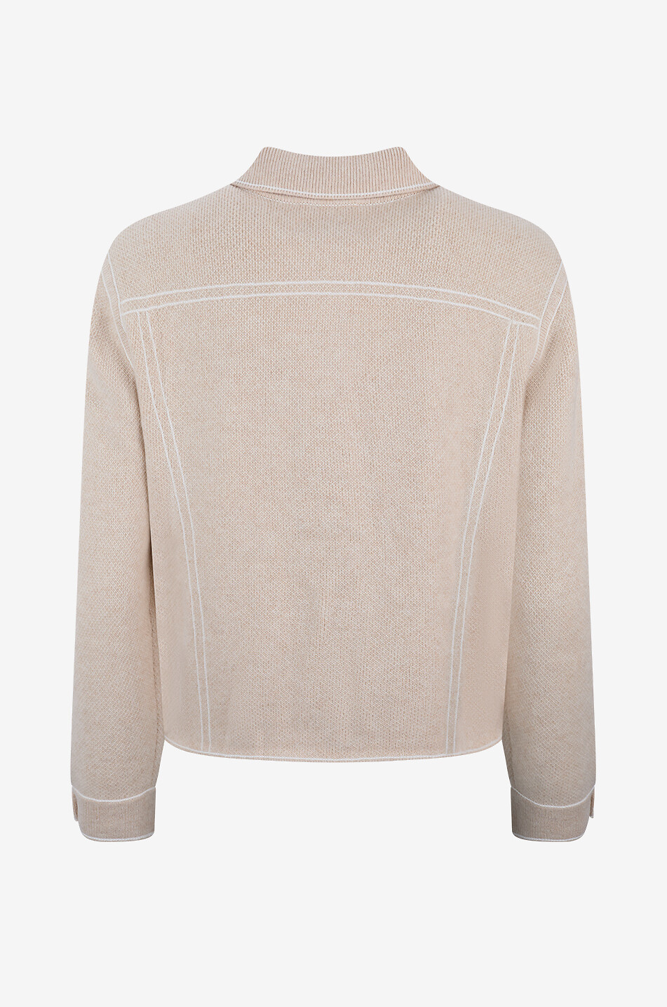 KUJTEN Jessinora short cashmere shirt-collar jacket Women Light beige 2