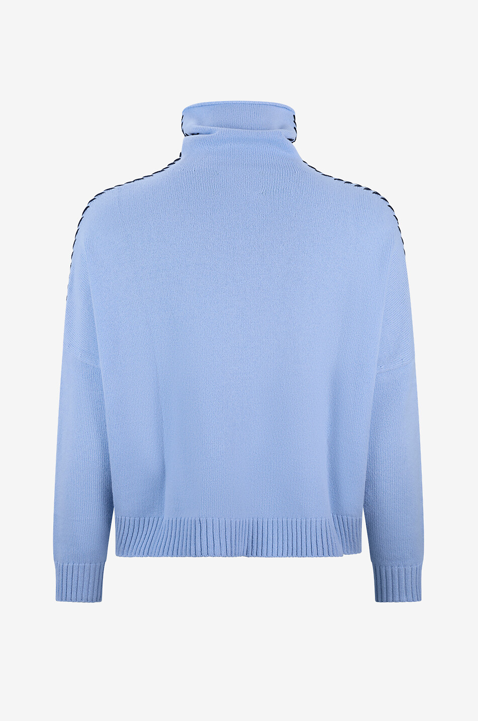 KUJTEN Thea Snow oversized cashmere roll-neck jumper Women LIGHT BLUE 2