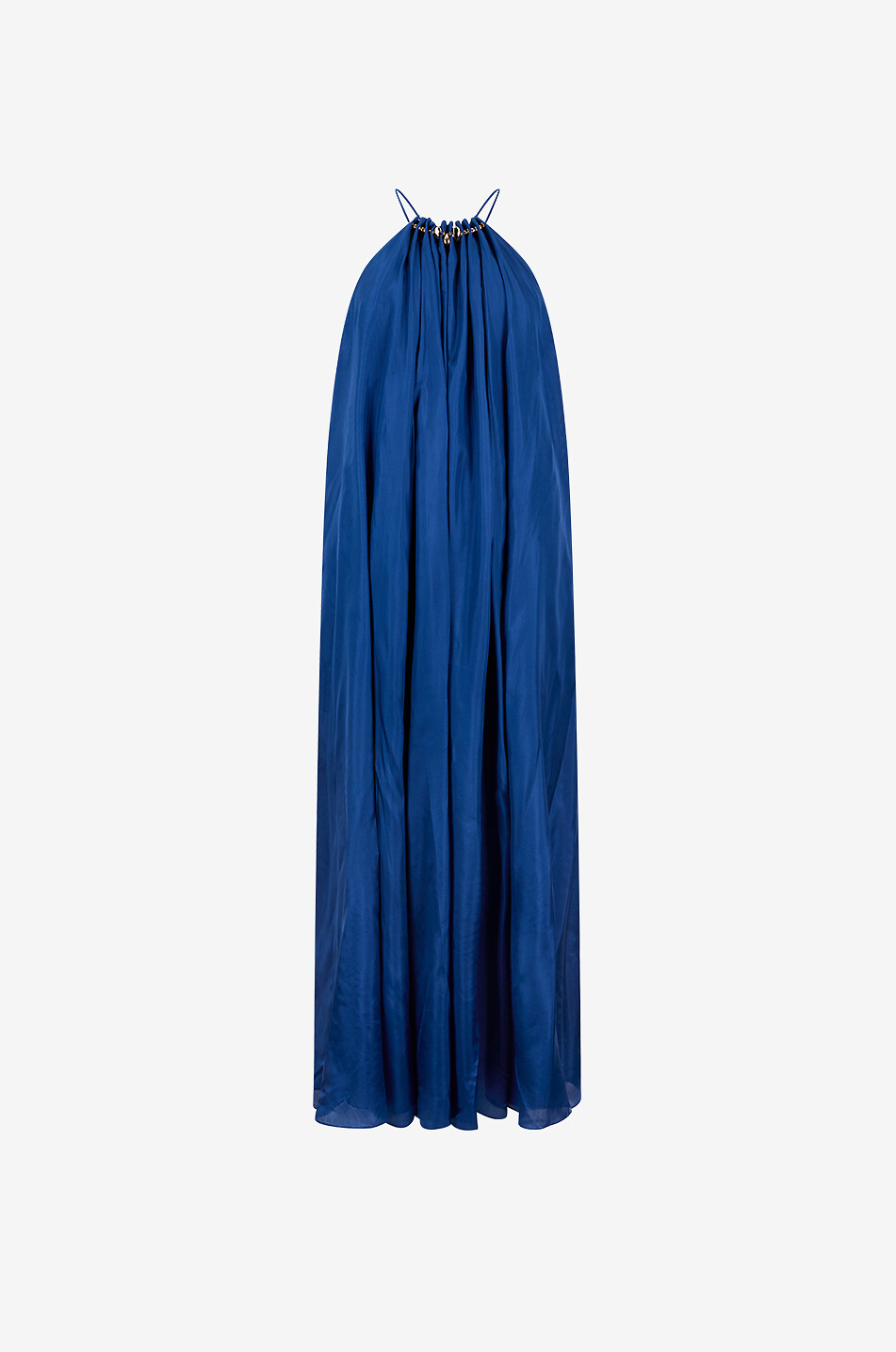 ZIMMERMANN Aster Gathered Bead sleeveless A-line maxi dress in silk Women DARK BLUE 1