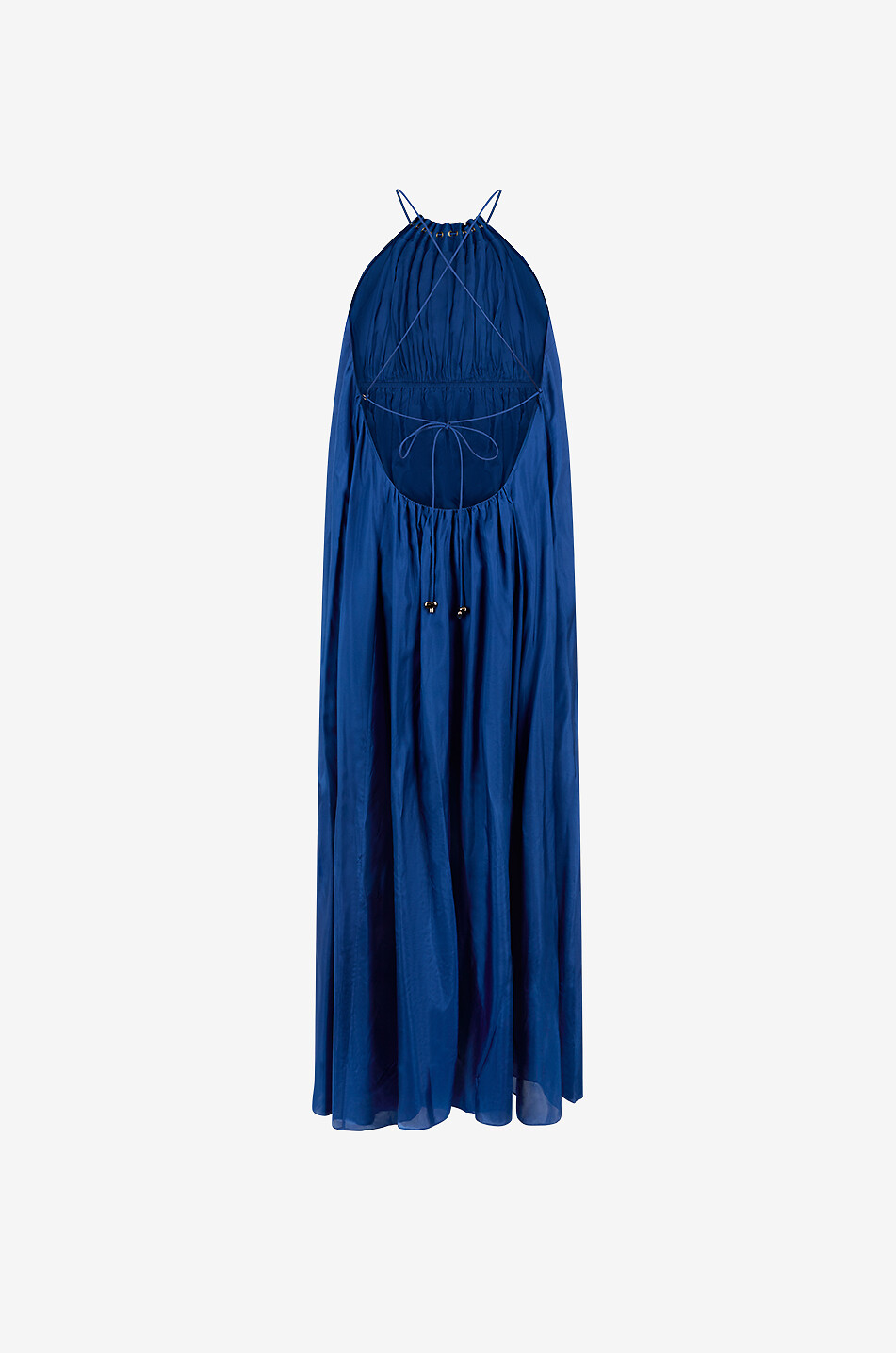 ZIMMERMANN Aster Gathered Bead sleeveless A-line maxi dress in silk Women DARK BLUE 2