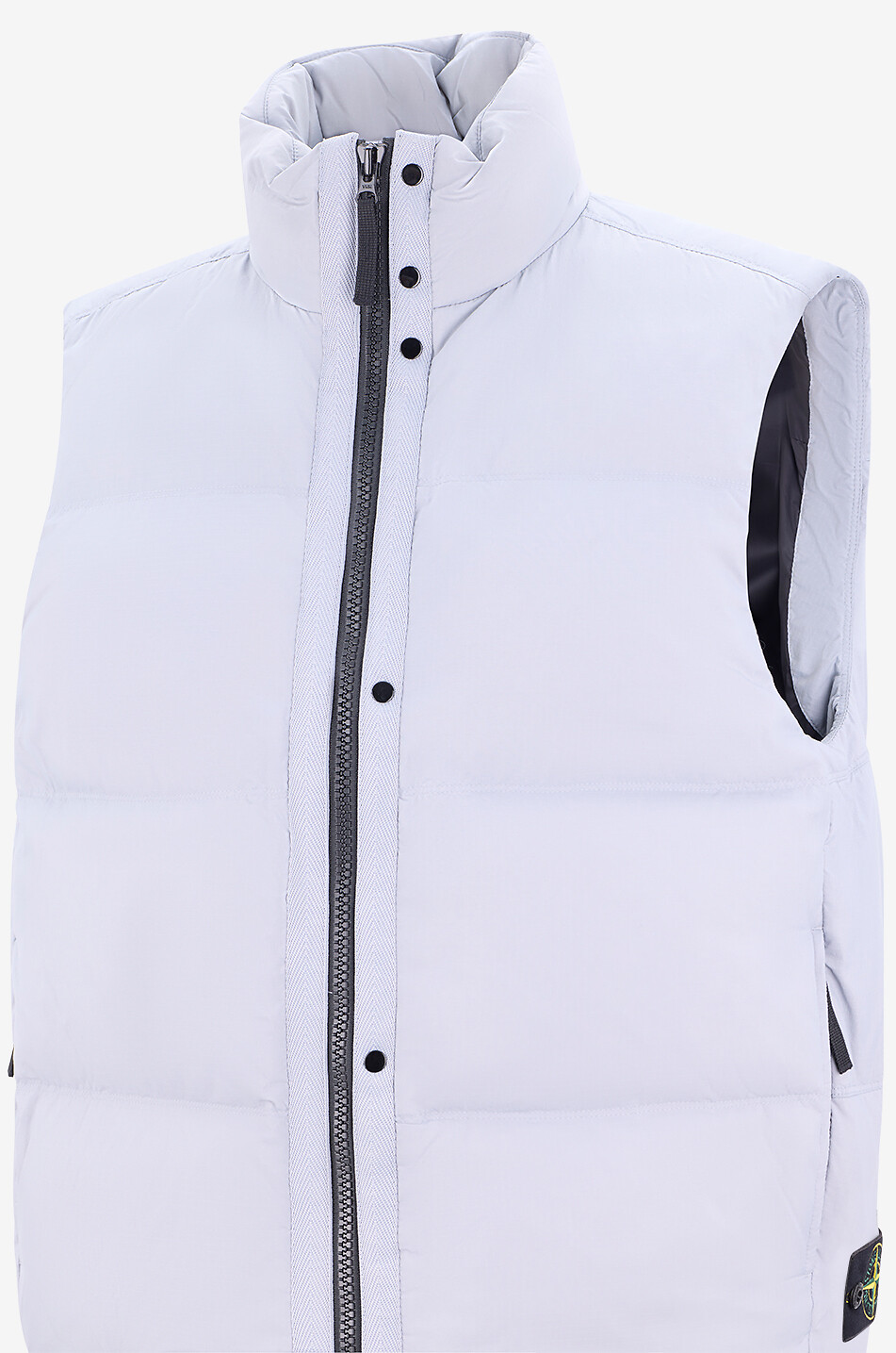 STONE ISLAND G100004 Matt Ripstop Cordura sleeveless quilted high-neck down jacket Men GREY 3