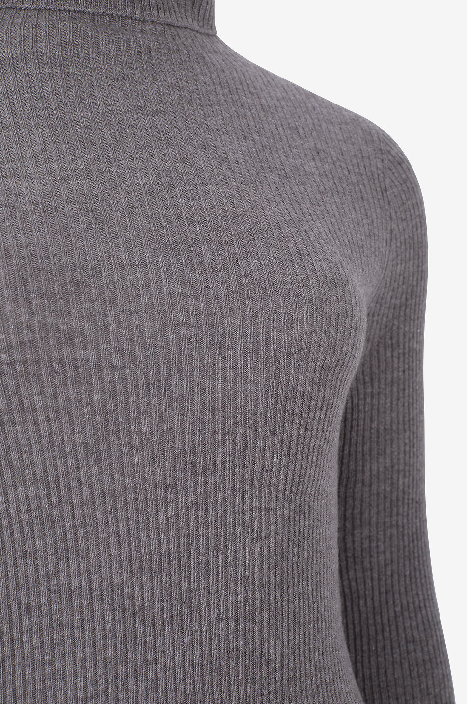 FABIANA FILIPPI Ribbed virgin wool and silk roll-neck jumper Women BROWN 3