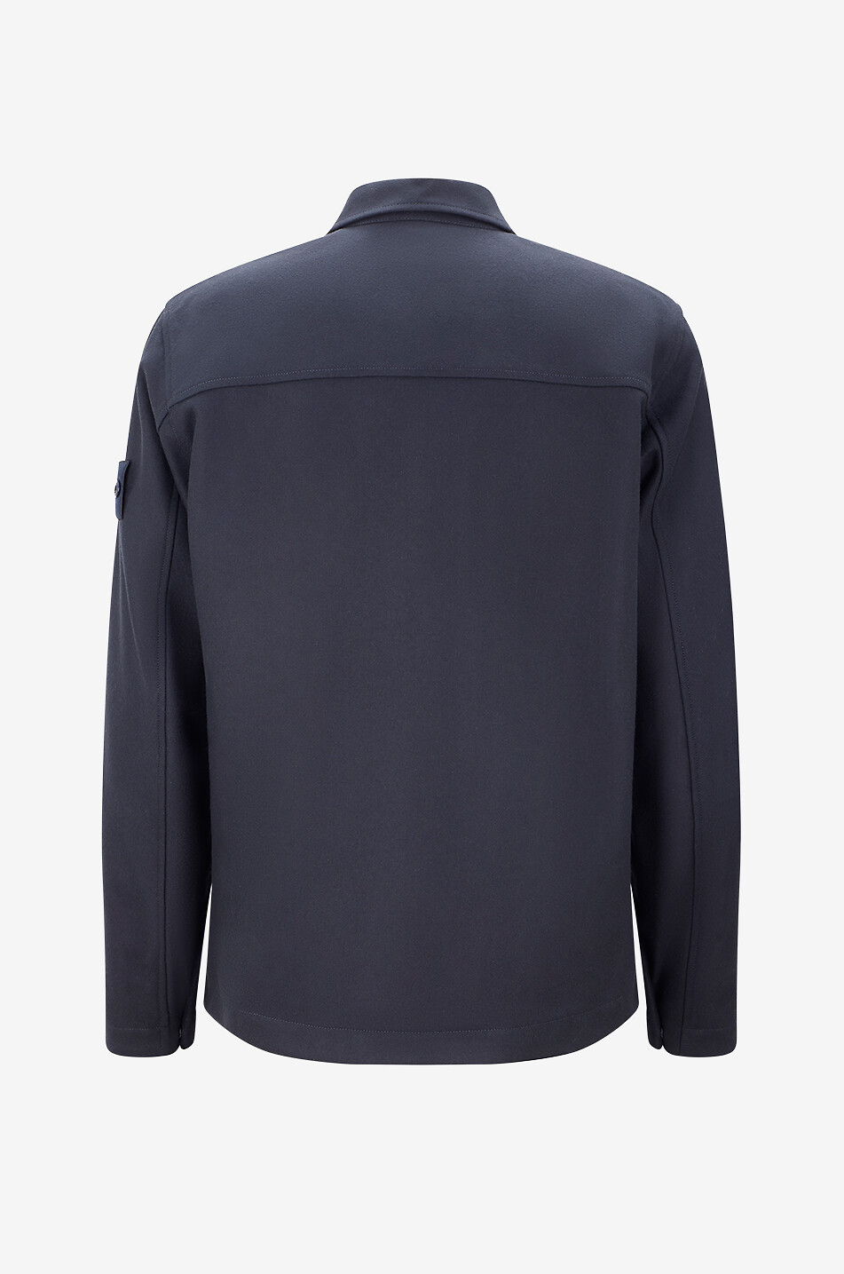 STONE ISLAND Surchemise droite avec poche poitrine 1200020 Wool Nylon Flannel_S.I. GHOST Homme BLEU FONCE 2
