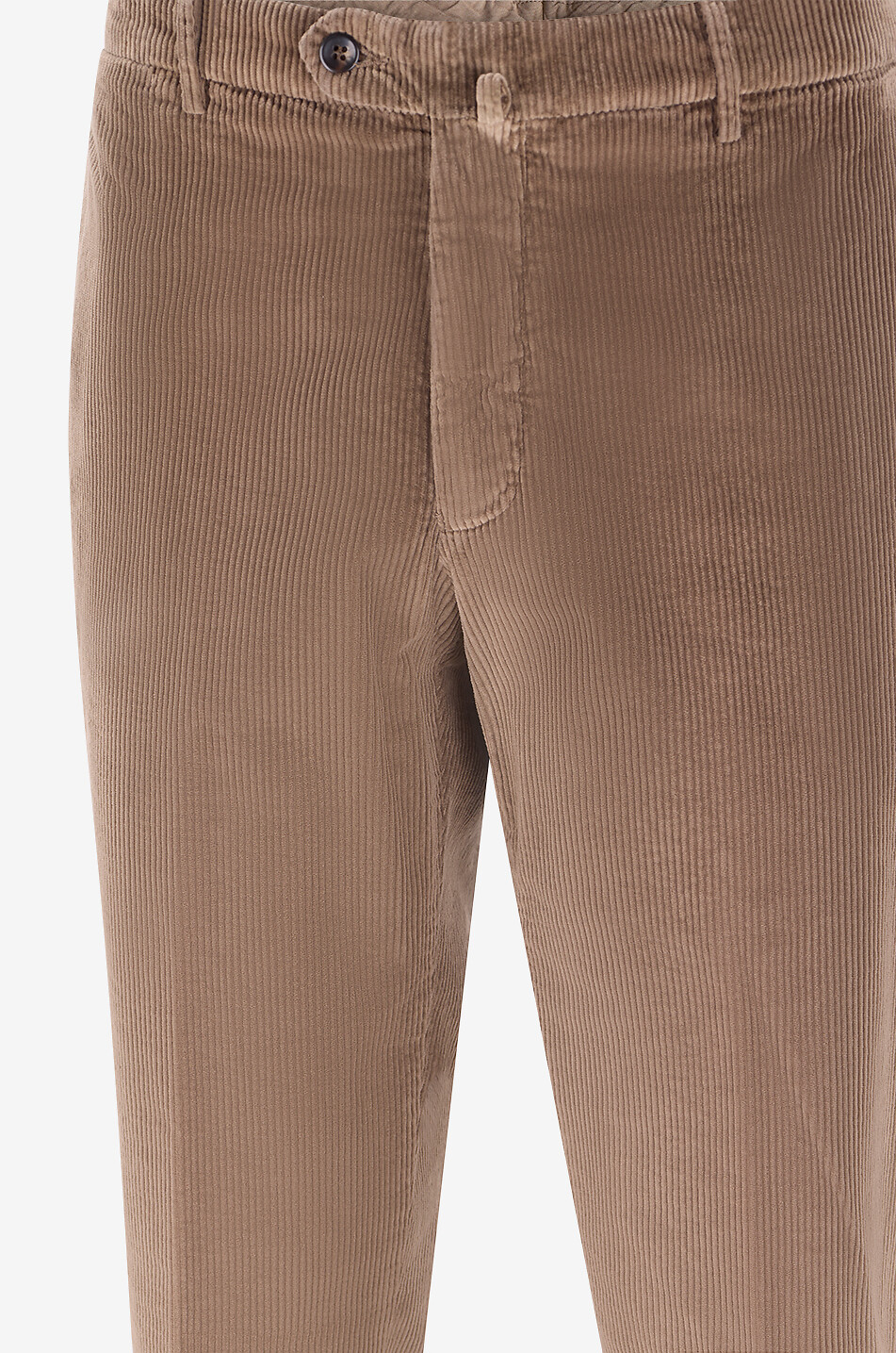 BONGENIE Cotton corduroy straight-leg trousers Men BROWN 3