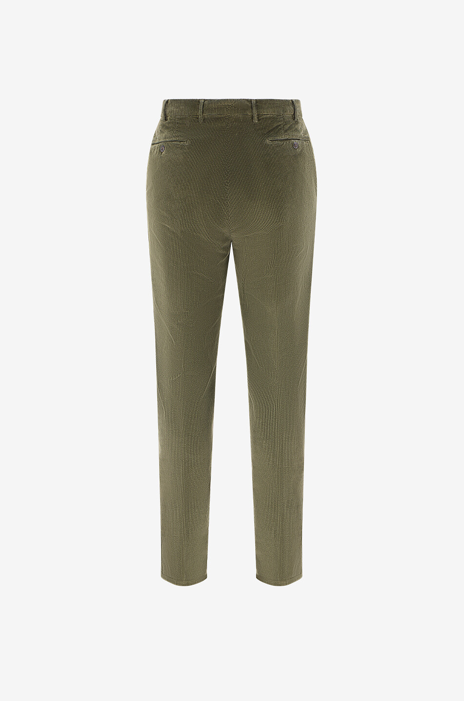 BONGENIE Cotton corduroy straight-leg trousers Men DARK GREEN 2