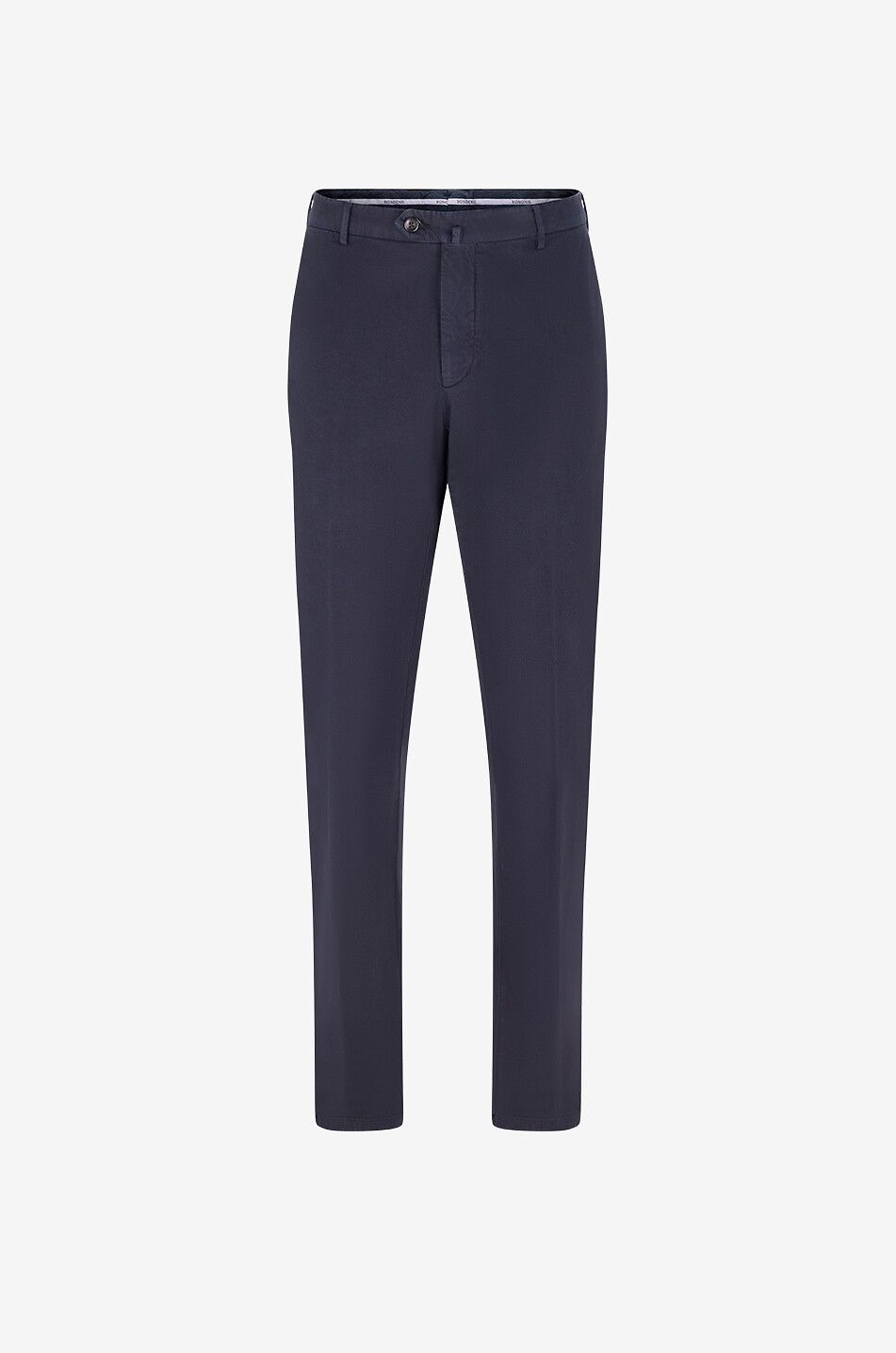 BONGENIE Classic straight-leg mixed cotton trousers Men DARK BLUE 1