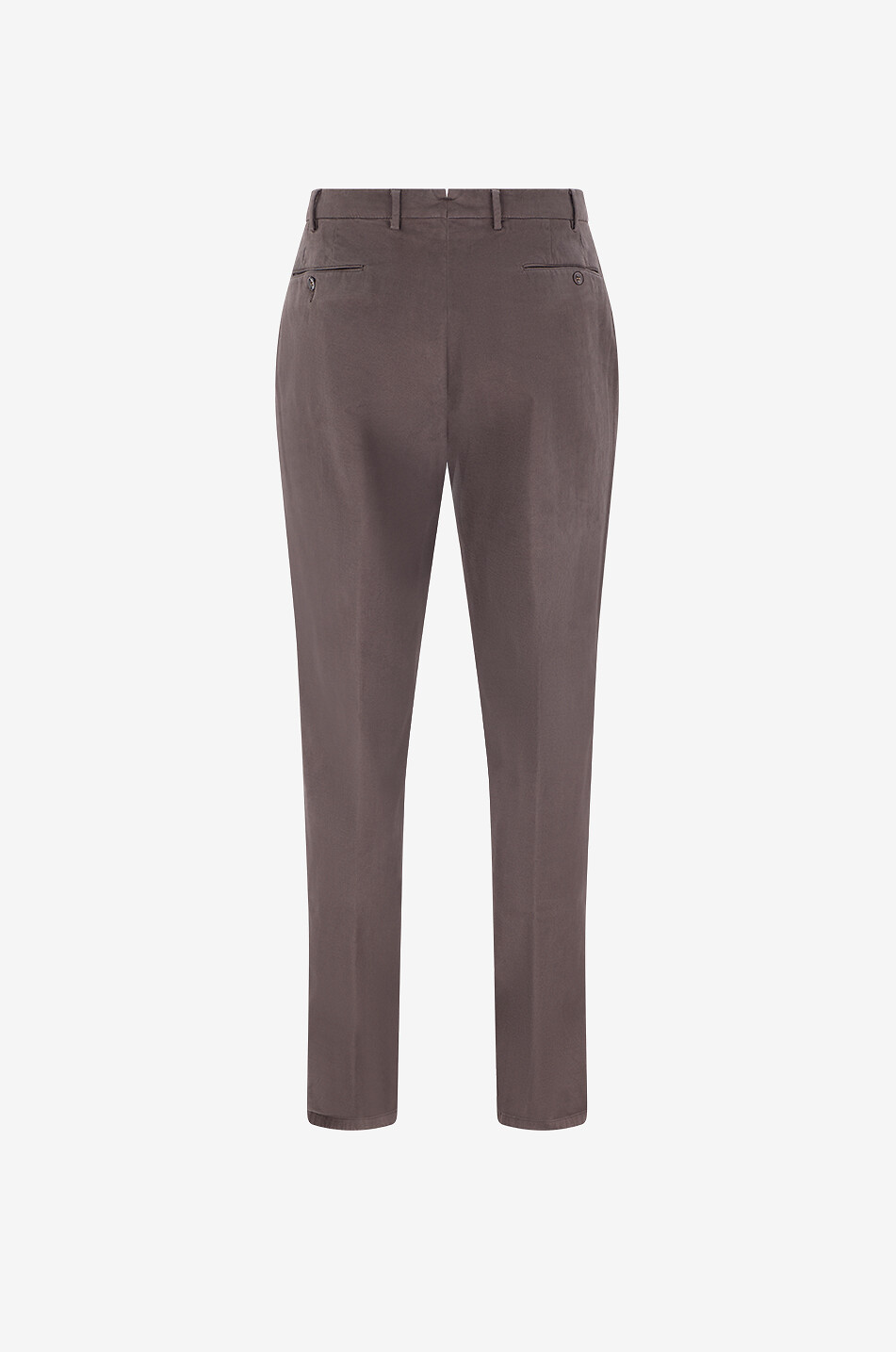 BONGENIE Classic straight-leg mixed cotton trousers Men DARK BROWN 2