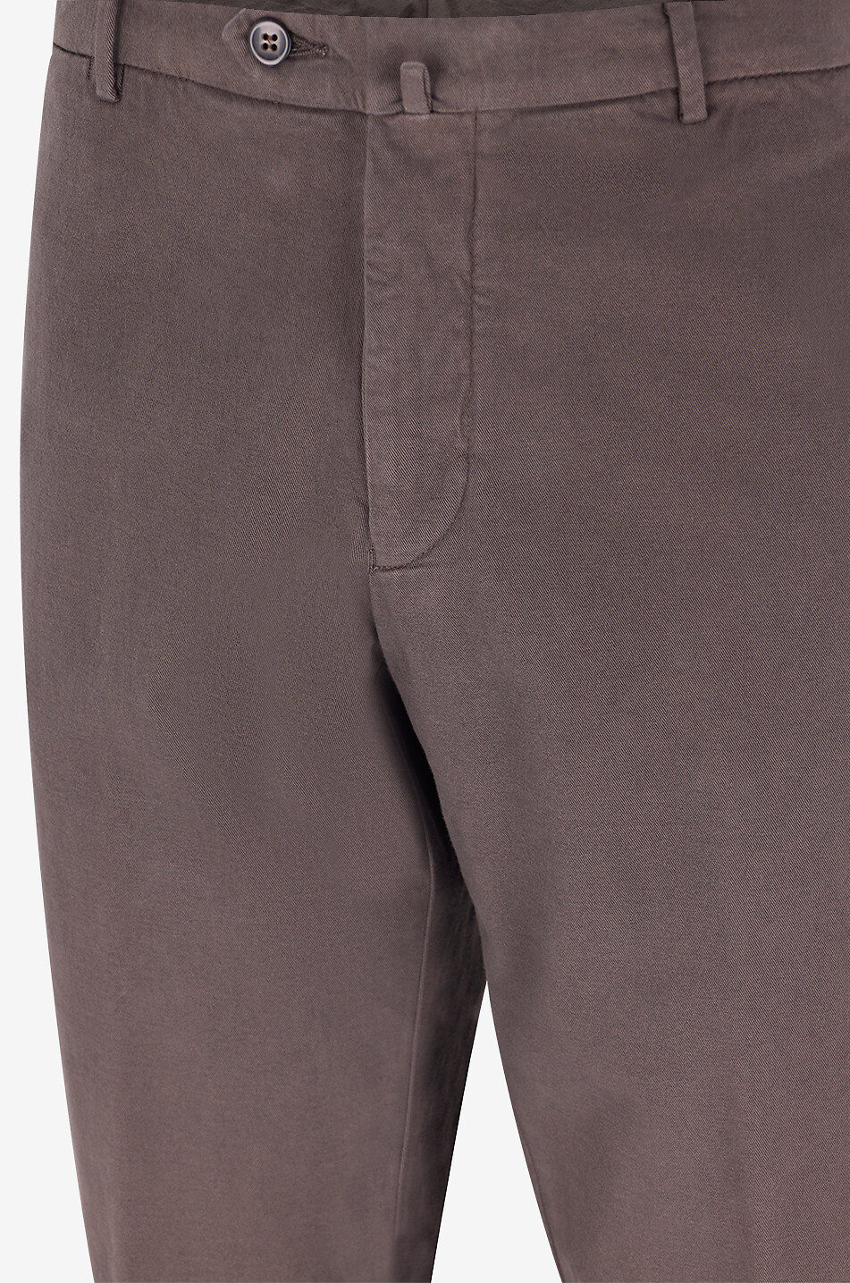 BONGENIE Classic straight-leg mixed cotton trousers Men DARK BROWN 3