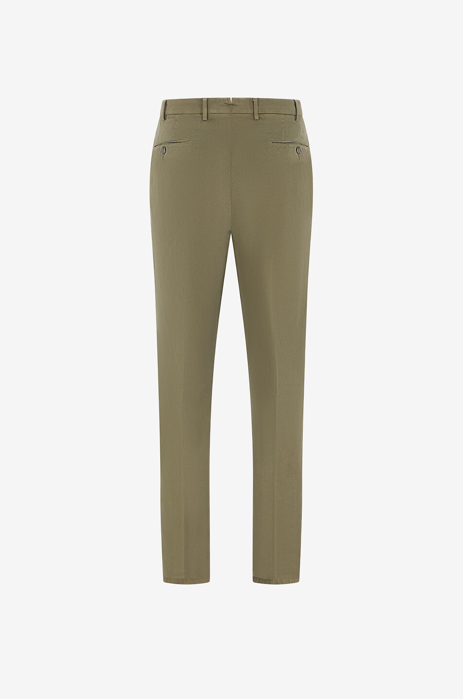 BONGENIE Classic straight-leg mixed cotton trousers Men DARK GREEN 2