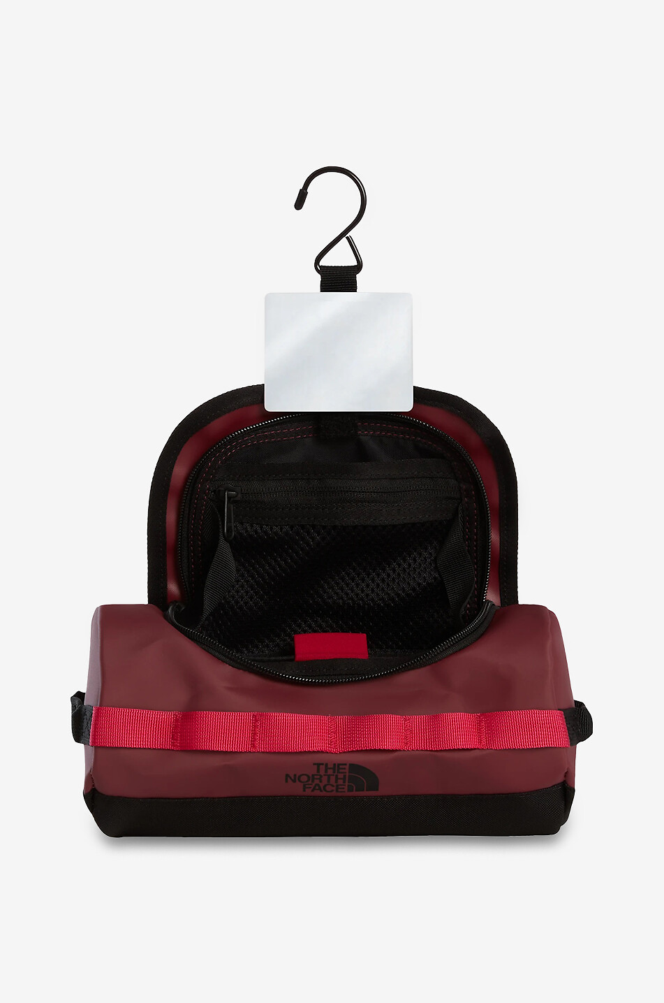 THE NORTH FACE Base Camp S technical fabric travel toiletry bag Men DARK RED 3