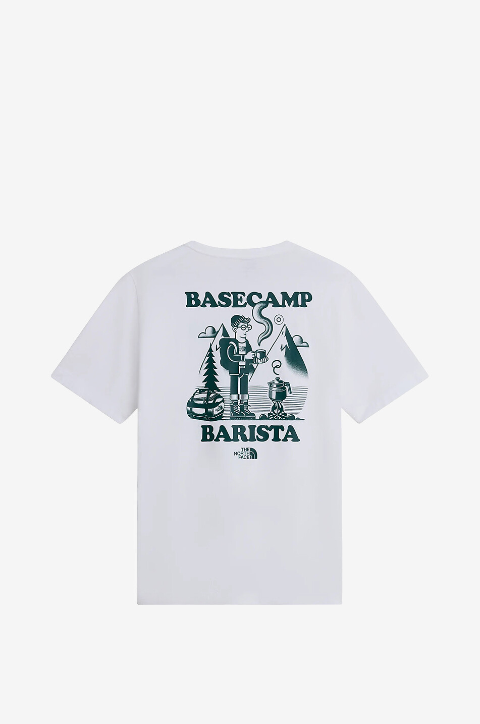 THE NORTH FACE T-shirt imprimé à col rond en coton Basecamp Barista Homme BLANC 2