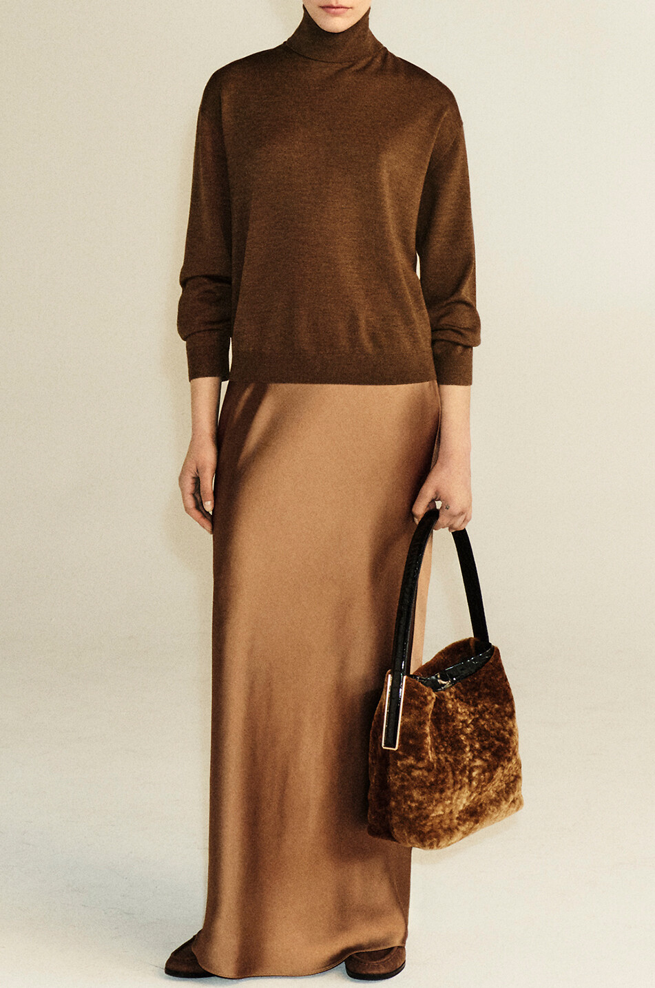 SIMKHAI Aaliyah merino wool roll-neck jumper Women BROWN 3