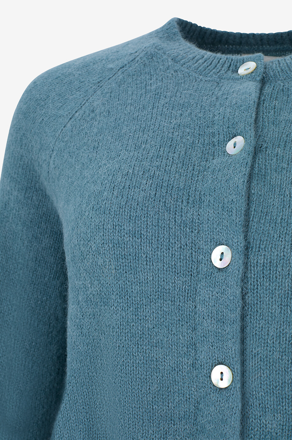 DÔEN Cardigan mit Rundhalsausschnitt aus Alpaka und Wolle Petra Damen BLAU 3