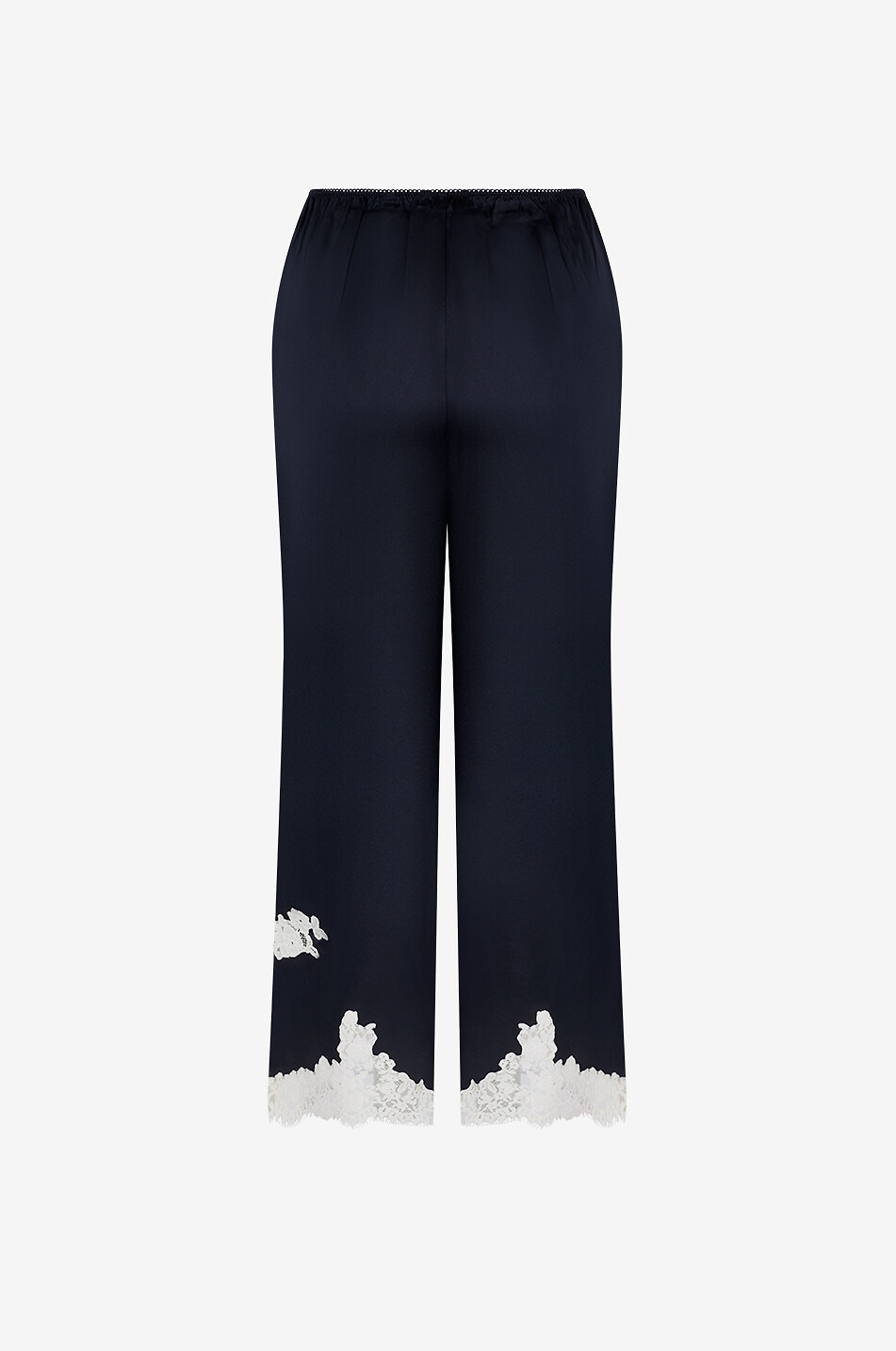 DÔEN Lavon silk and lace wide-leg trousers Women BLACK 2