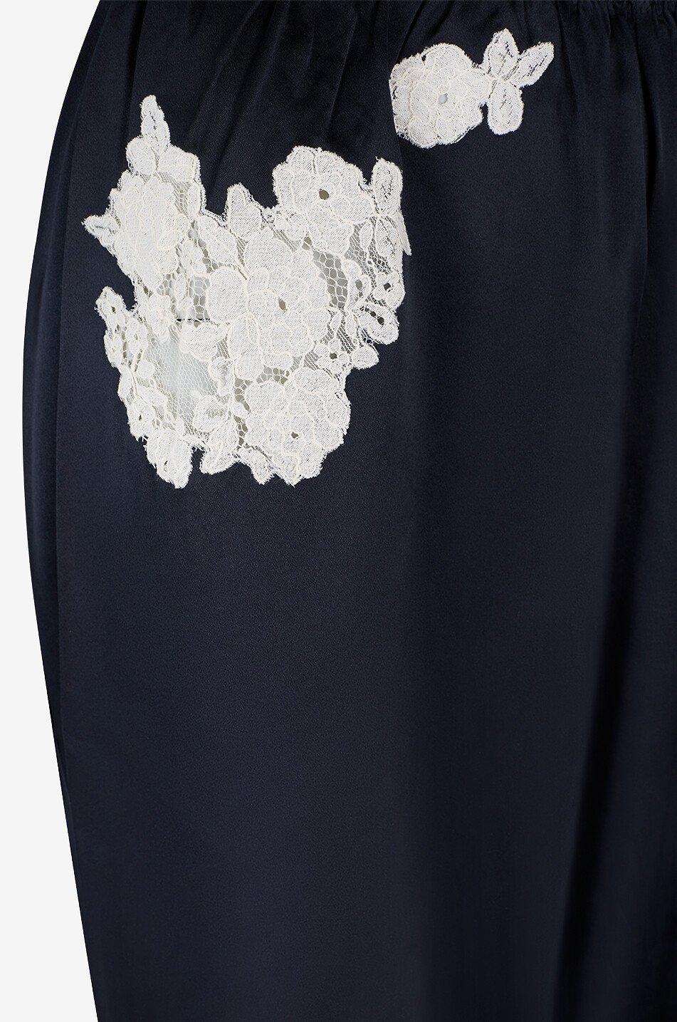 DÔEN Lavon silk and lace wide-leg trousers Women BLACK 3