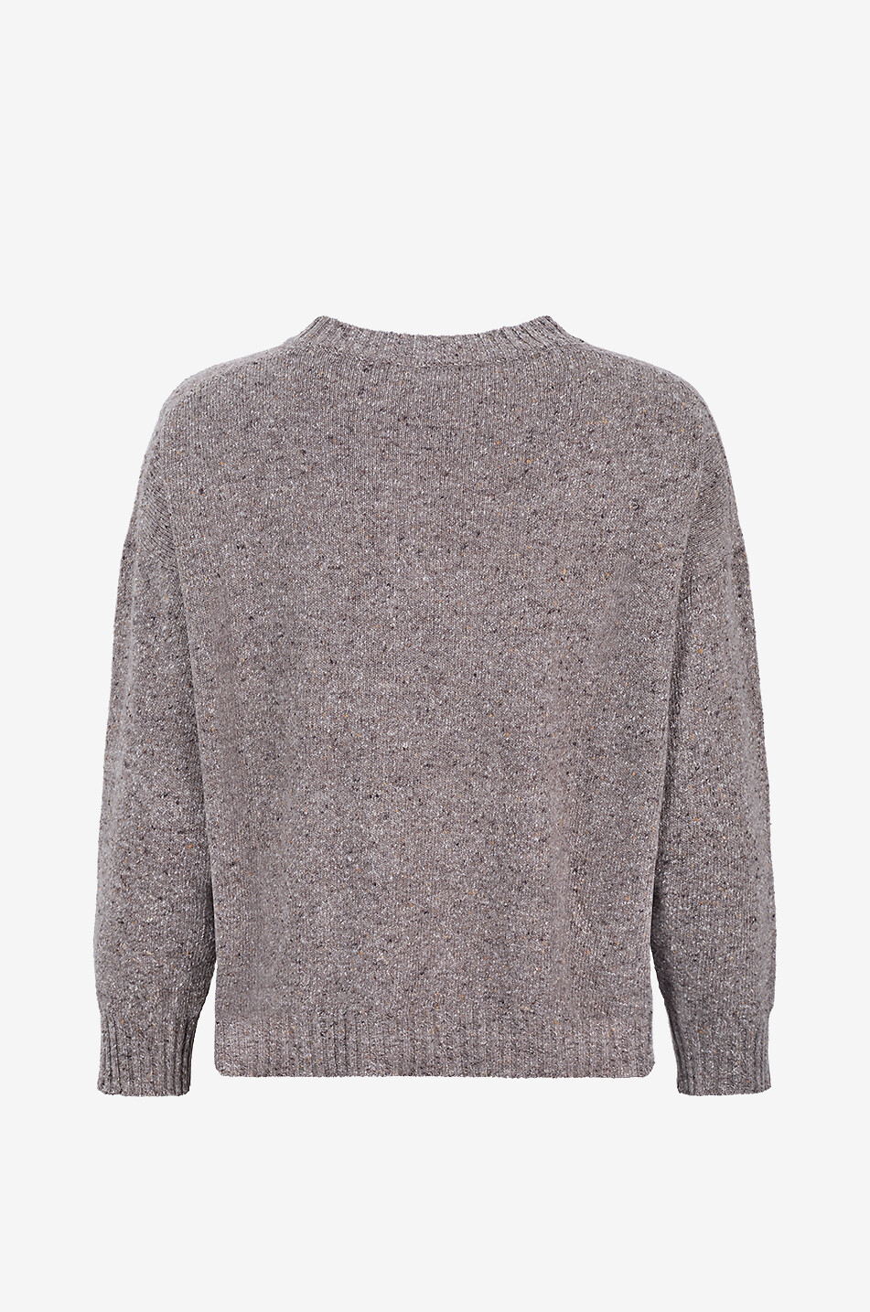 WEEKEND MAX MARA Pull à col rond chiné en laine mélangée Palchi Femme MARRON MOYEN 2
