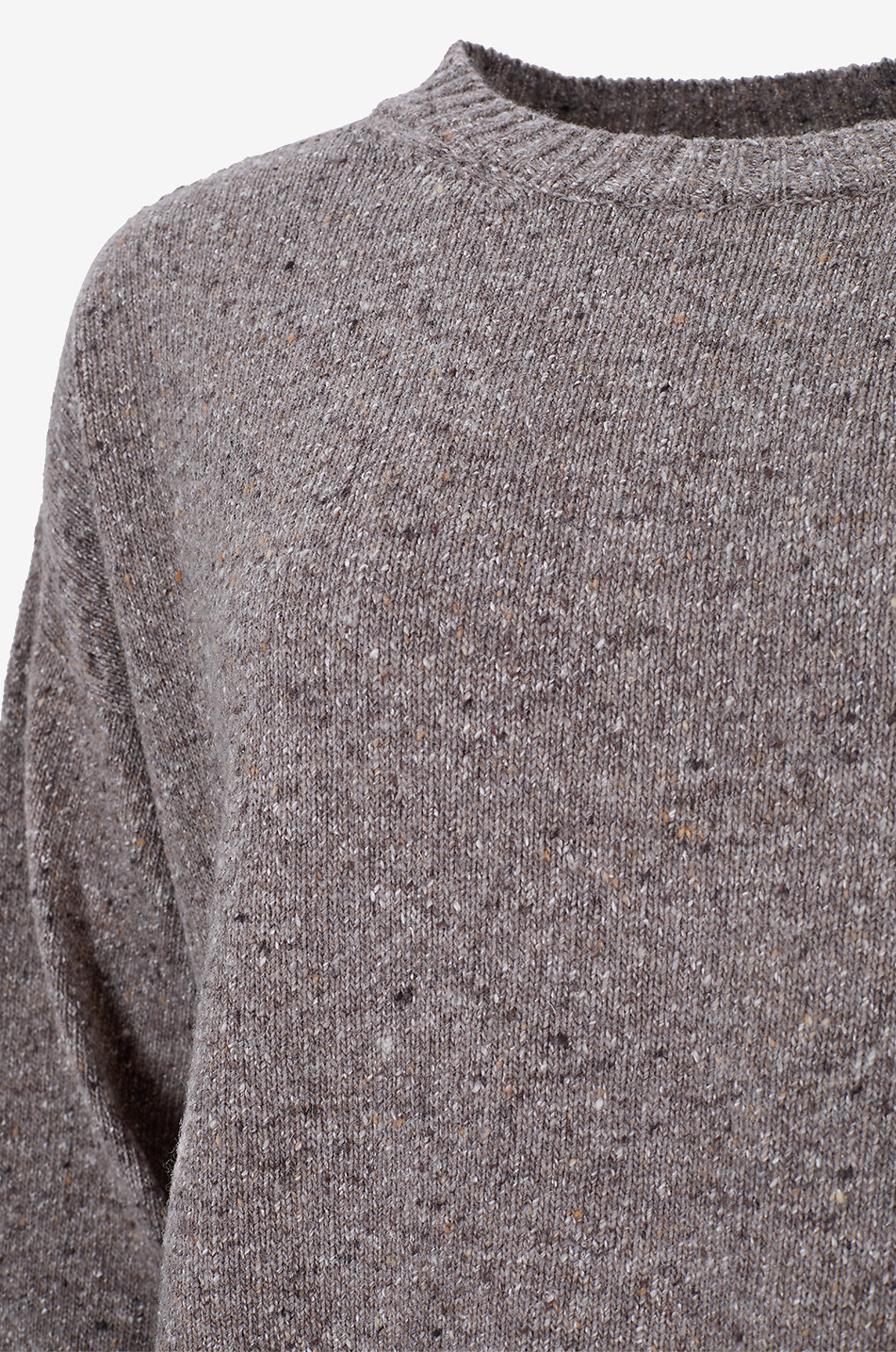 WEEKEND MAX MARA Pull à col rond chiné en laine mélangée Palchi Femme MARRON MOYEN 3