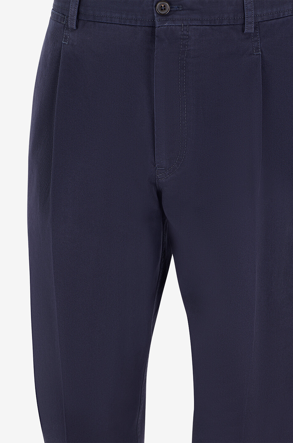 PT TORINO Pantalon chino droit à pince en coton Union Homme BLEU FONCE 3