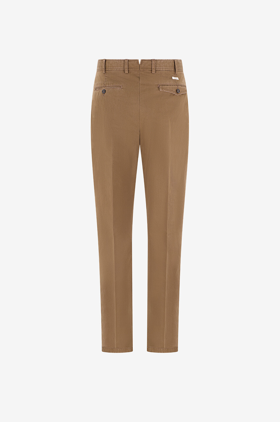 PT TORINO Pantalon chino droit à pince en coton Union Homme MARRON MOYEN 2