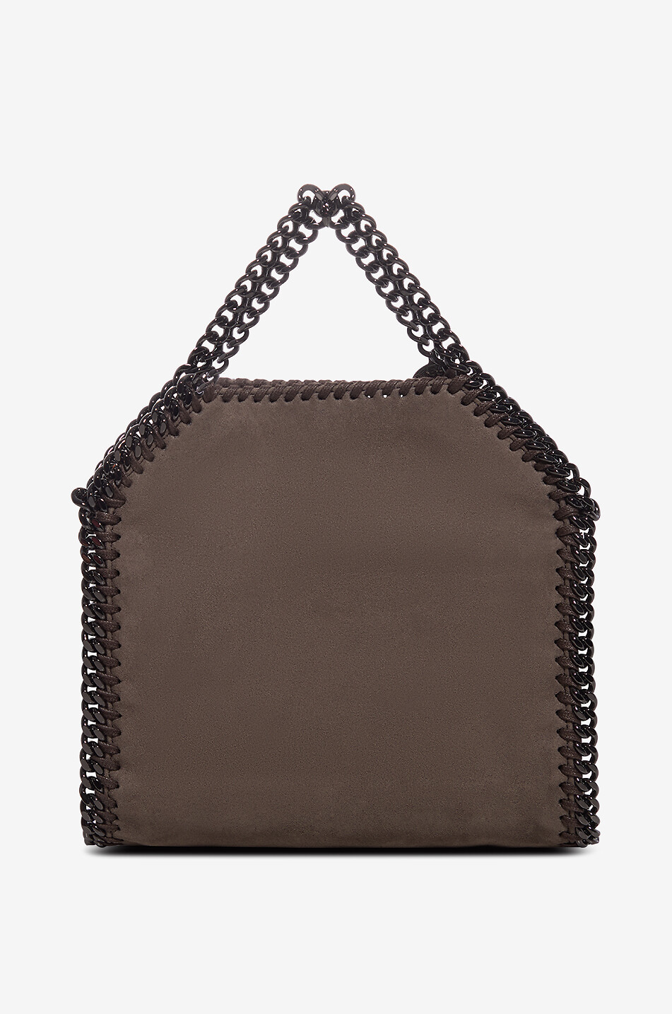 STELLA McCARTNEY Falabella Tiny synthetic suede chain-strap shoulder bag Women BROWN 3