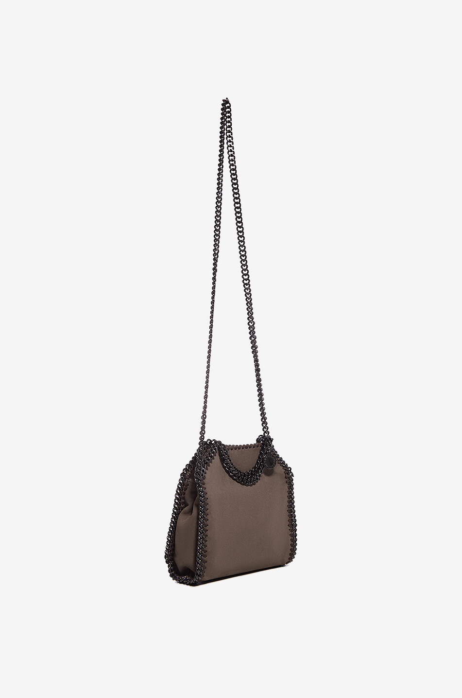 STELLA McCARTNEY Falabella Tiny synthetic suede chain-strap shoulder bag Women BROWN 5