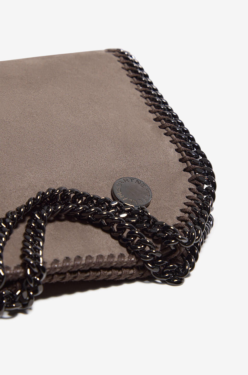 STELLA McCARTNEY Falabella Tiny synthetic suede chain-strap shoulder bag Women BROWN 6