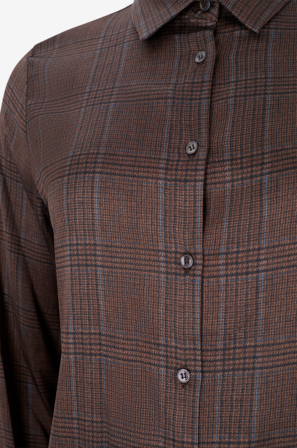 YC MILANO Bedrucktes fliessendes Hemd mit langen Ärmeln Damen COGNAC 3