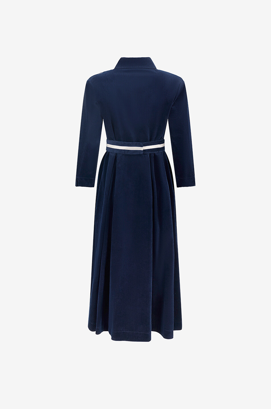 'S MAX MARA Vortice cotton corduroy midi shirt dress Women DARK BLUE 2