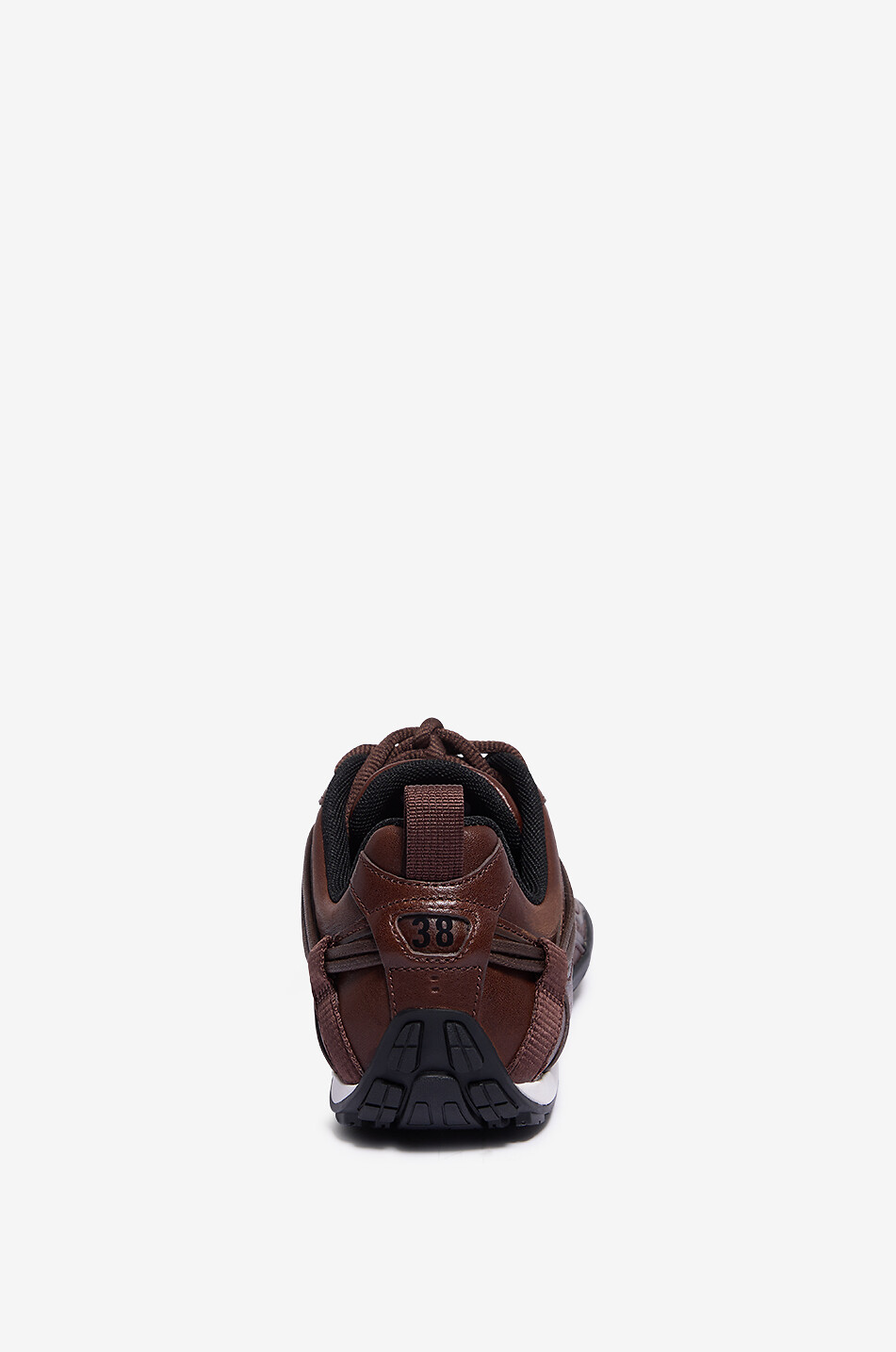 BALENCIAGA Niedrige Schnürsneakers aus Leder Radar Damen DUNKELBRAUN 4