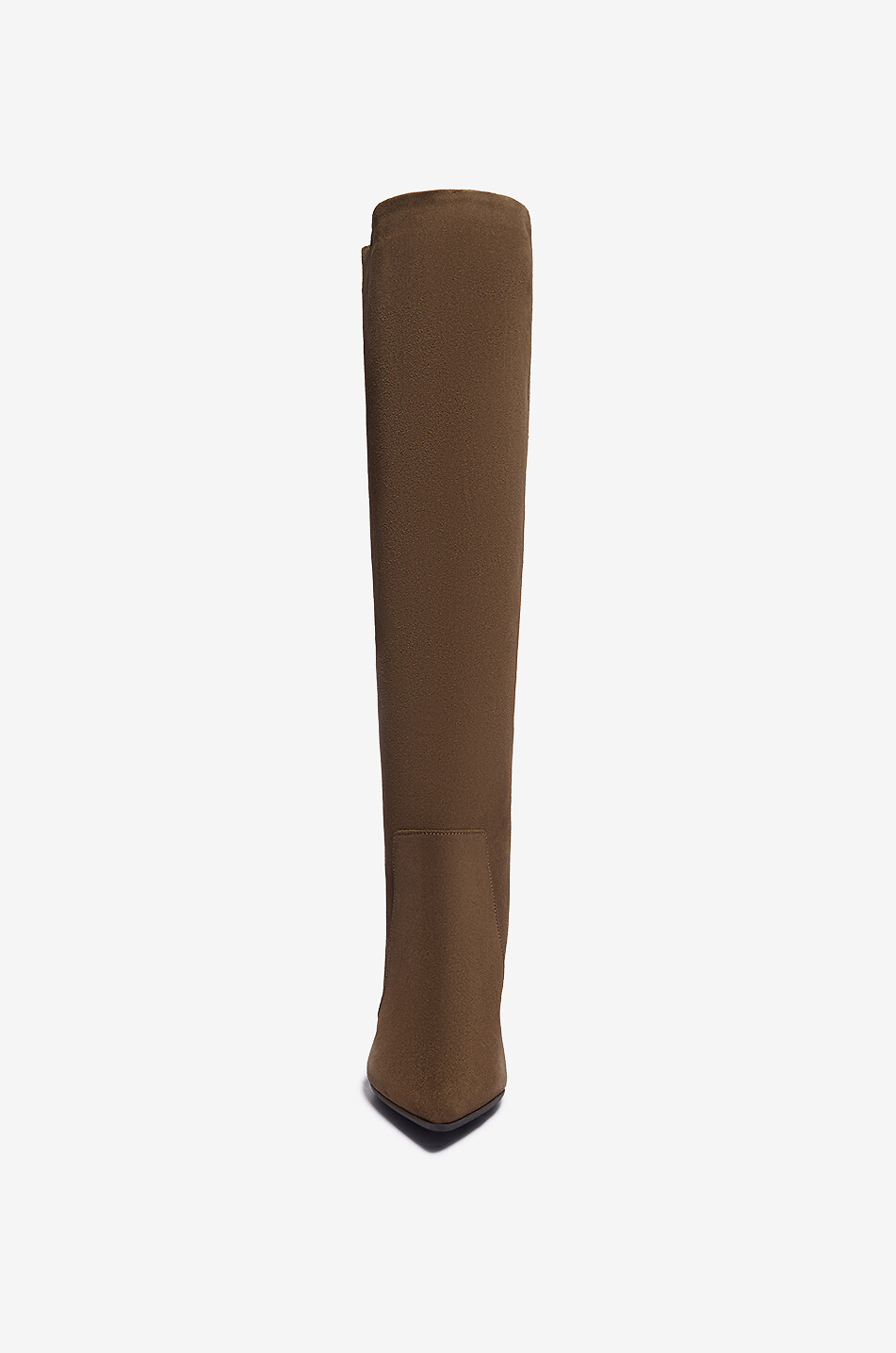 BONGÉNIE Bottes à talon aiguille en daim Nataly Femme KAKI 2