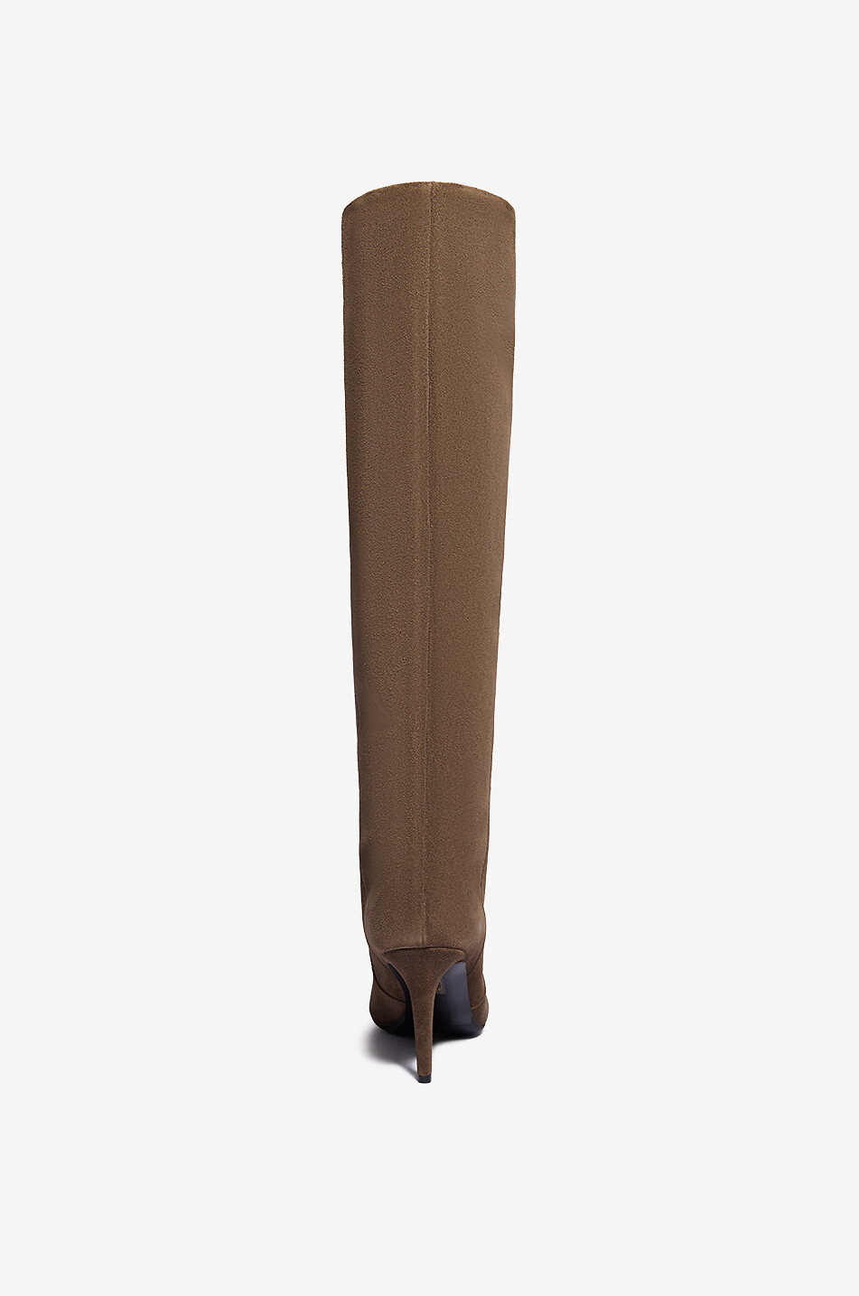 BONGÉNIE Bottes à talon aiguille en daim Nataly Femme KAKI 4