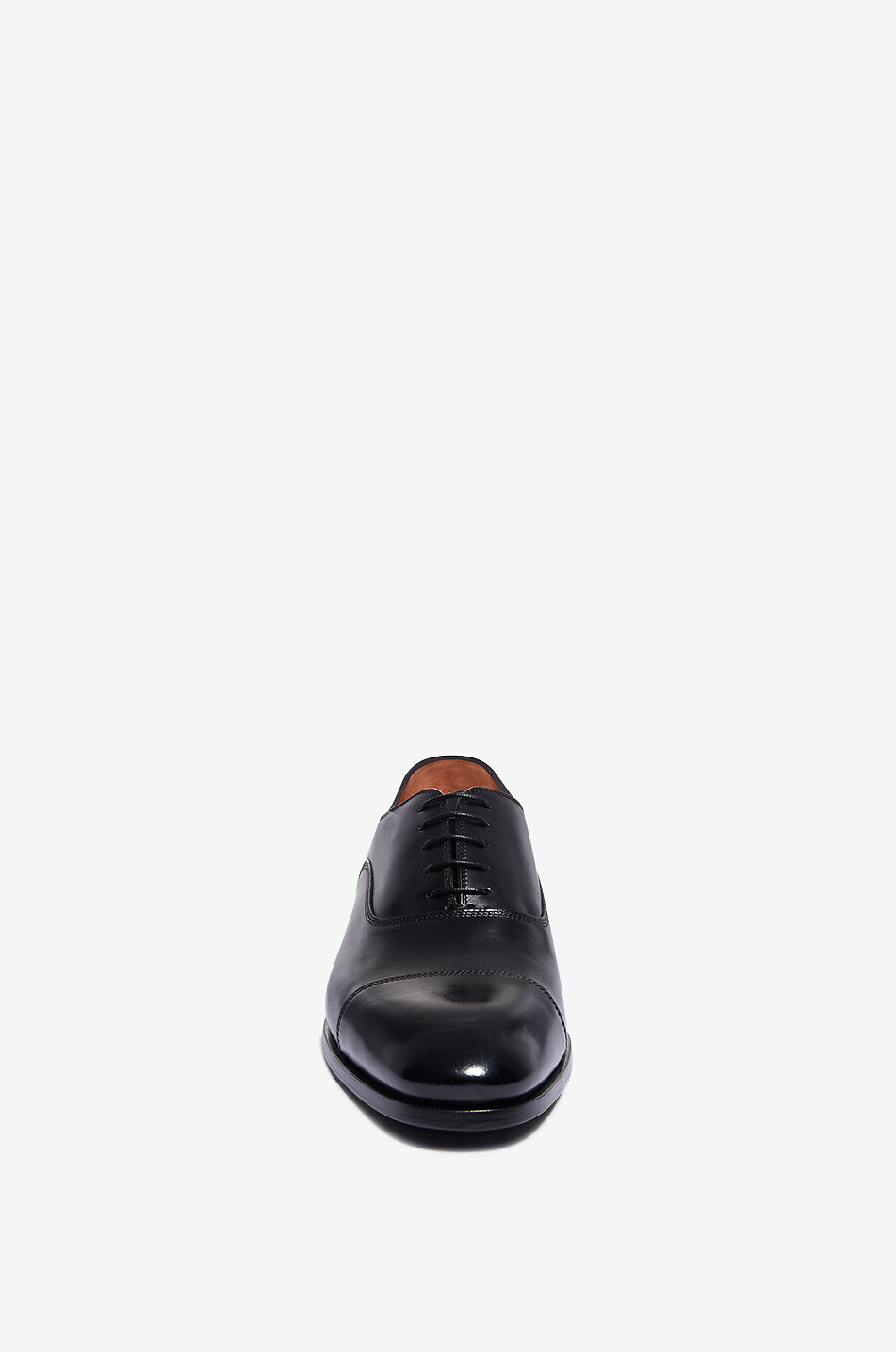 SANTONI Chaussures oxford à lacets en cuir lisse Homme NOIR 2