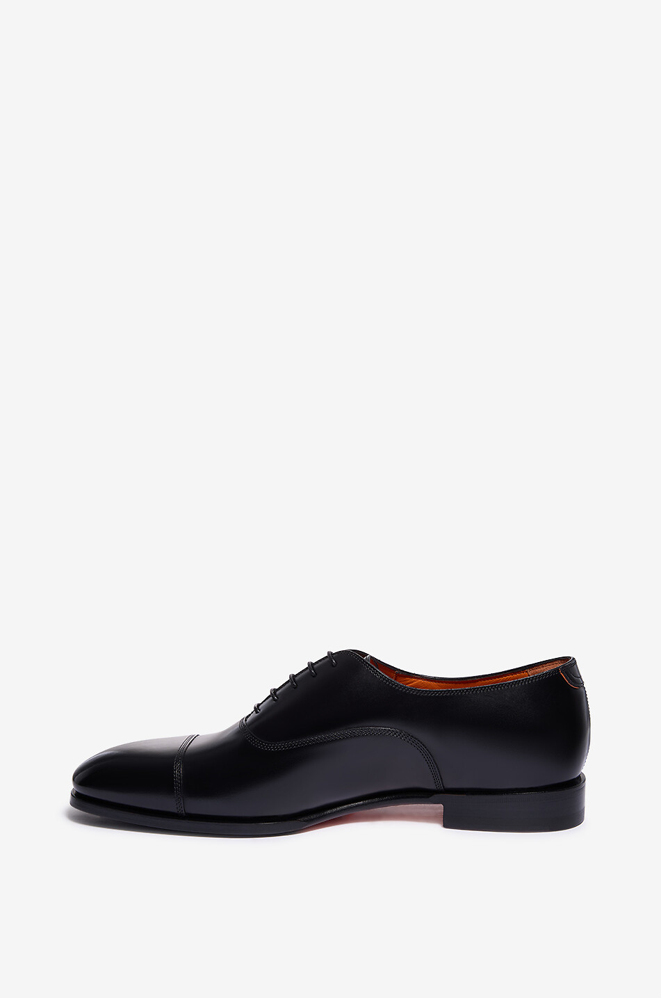 SANTONI Chaussures oxford à lacets en cuir lisse Homme NOIR 3