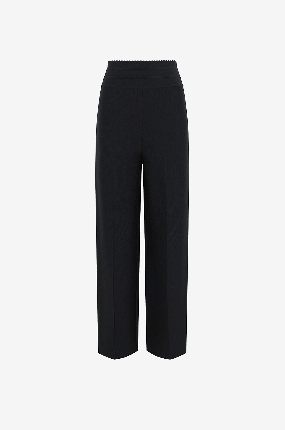 MOLLI Favore high-waisted straight-leg trousers in blended virgin wool Women BLACK 1