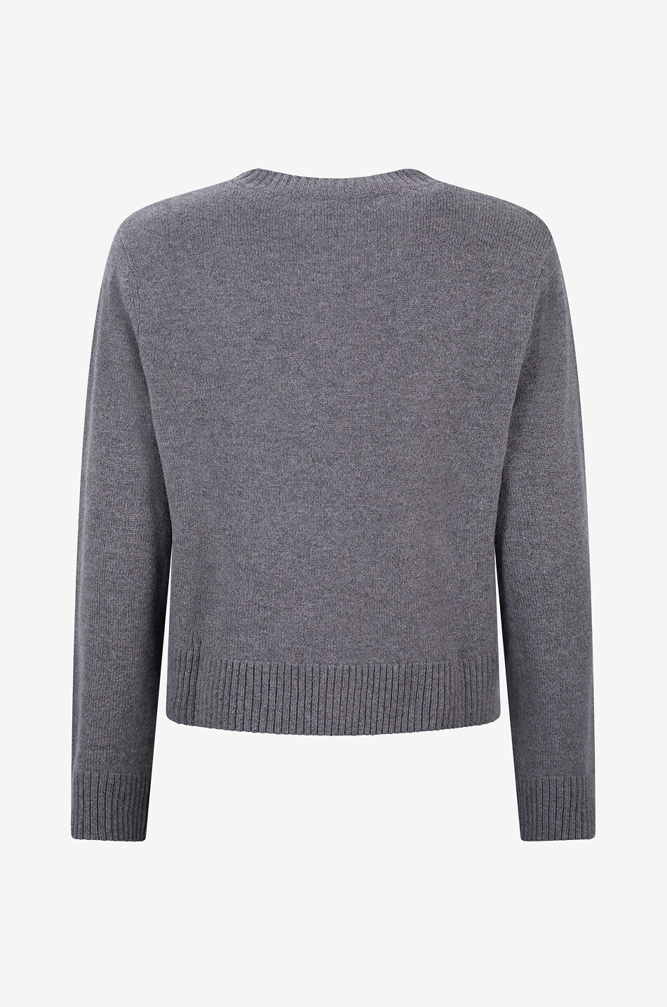BONGÉNIE Cardigan boutonné à col rond en cachemire Femme GRIS 2