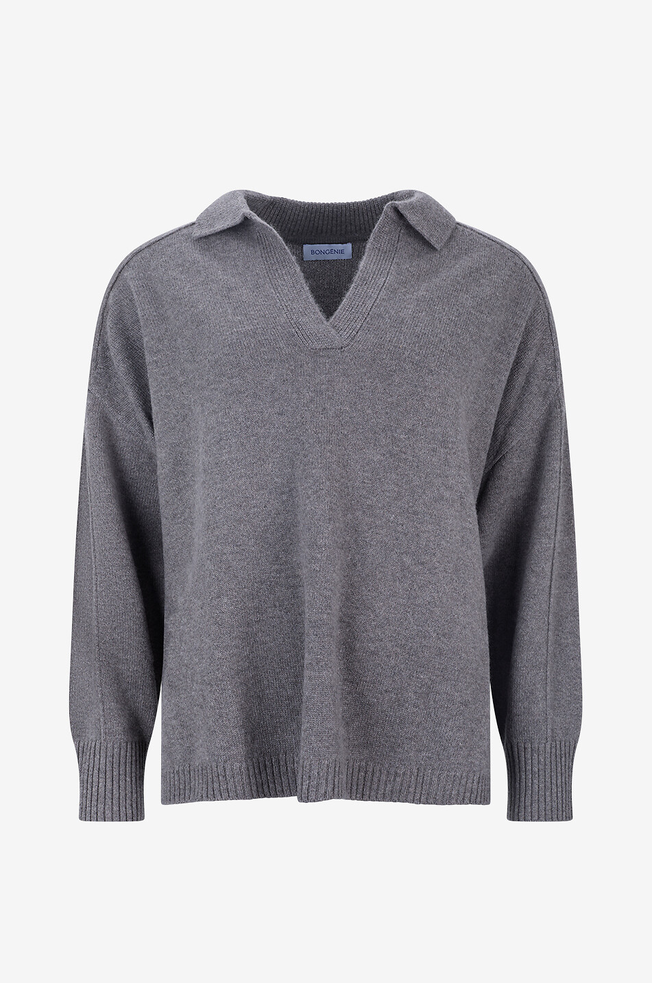 Pull à col polo en cachemire