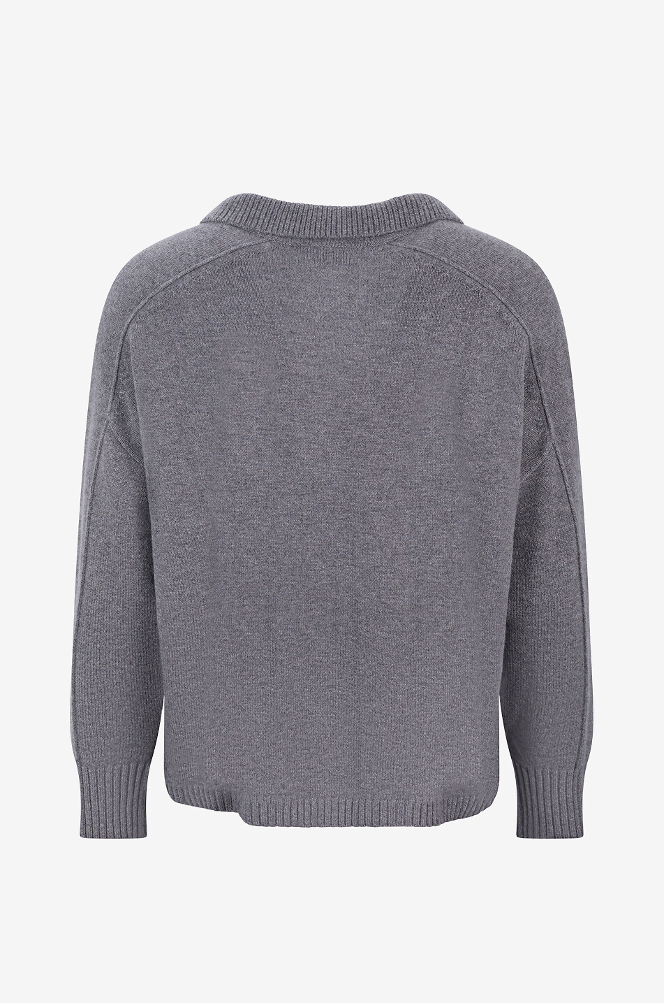 BONGÉNIE Pull à col polo en cachemire Femme GRIS 2