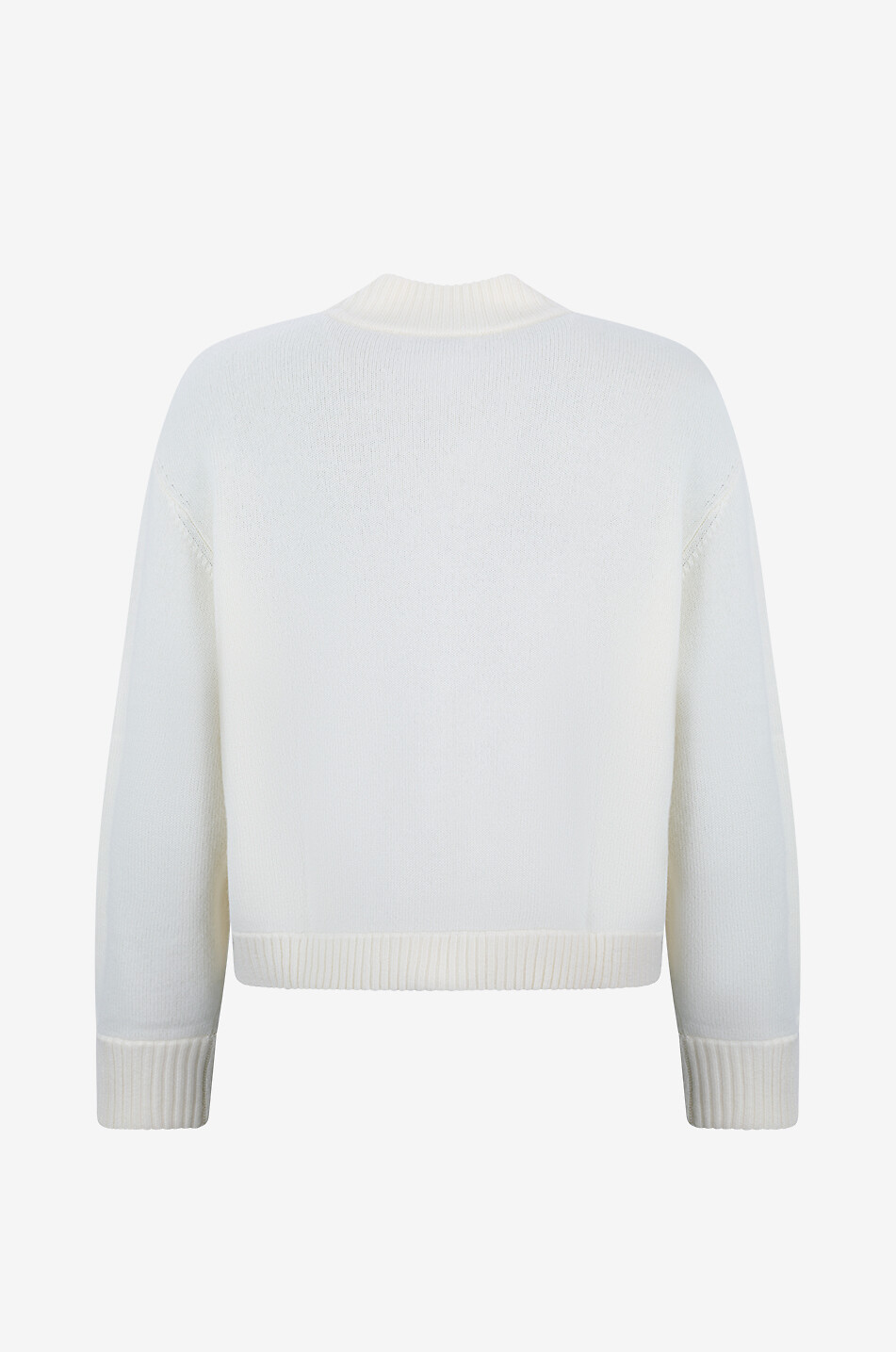 BONGENIE Cardigan mit Reissverschluss und Rundhalsausschnitt aus Wolle und Kaschmir Damen CREMEFARBEN 2