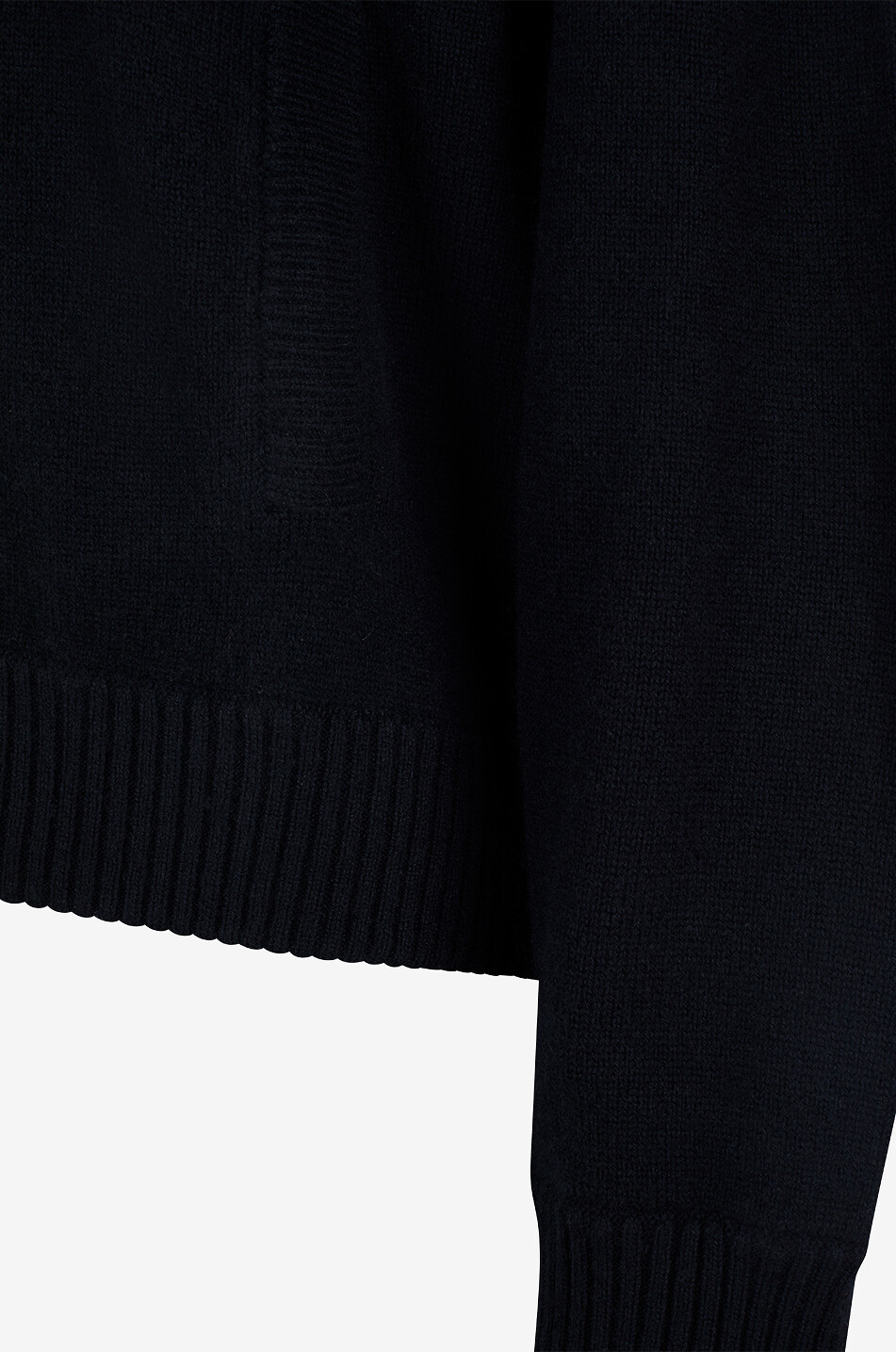BONGÉNIE Cardigan zippé à col rond en laine et cachemire Femme NOIR 3