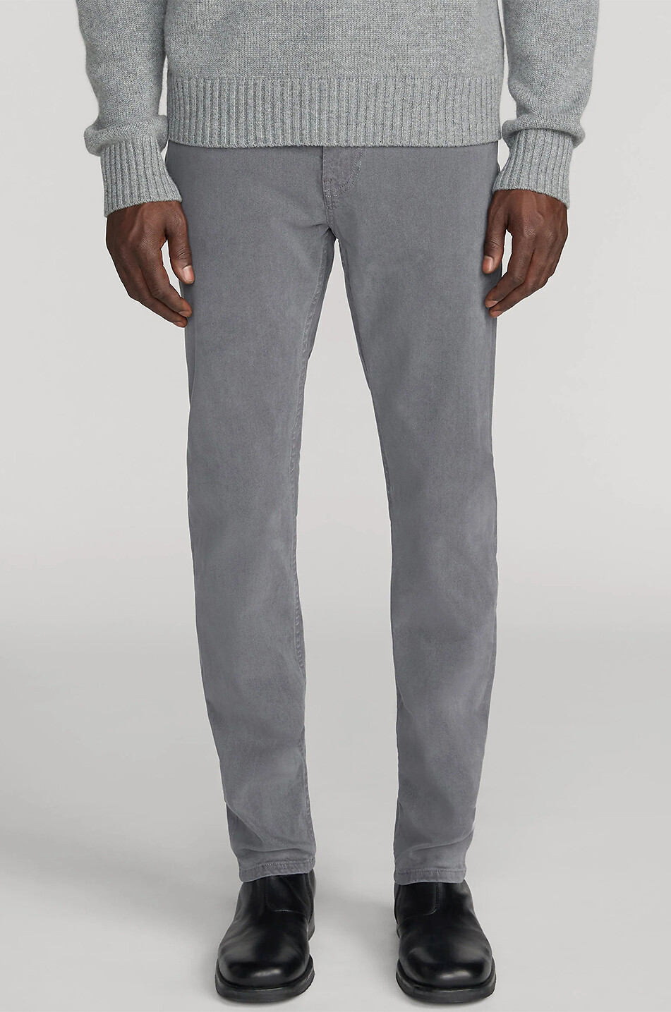 FRAME Modern Straight mixed cotton straight-leg jeans Men GREY 4