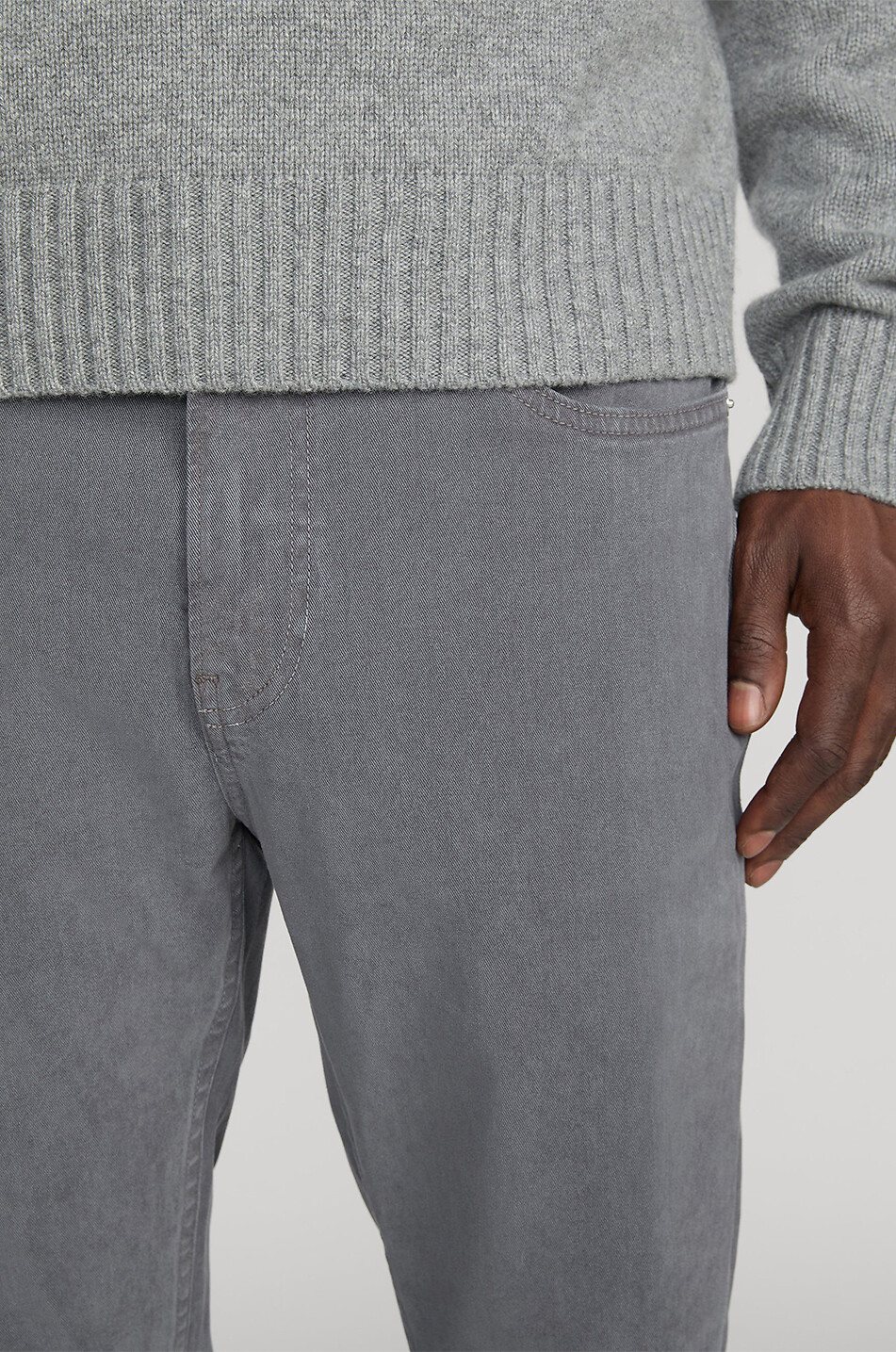 FRAME Modern Straight mixed cotton straight-leg jeans Men GREY 5